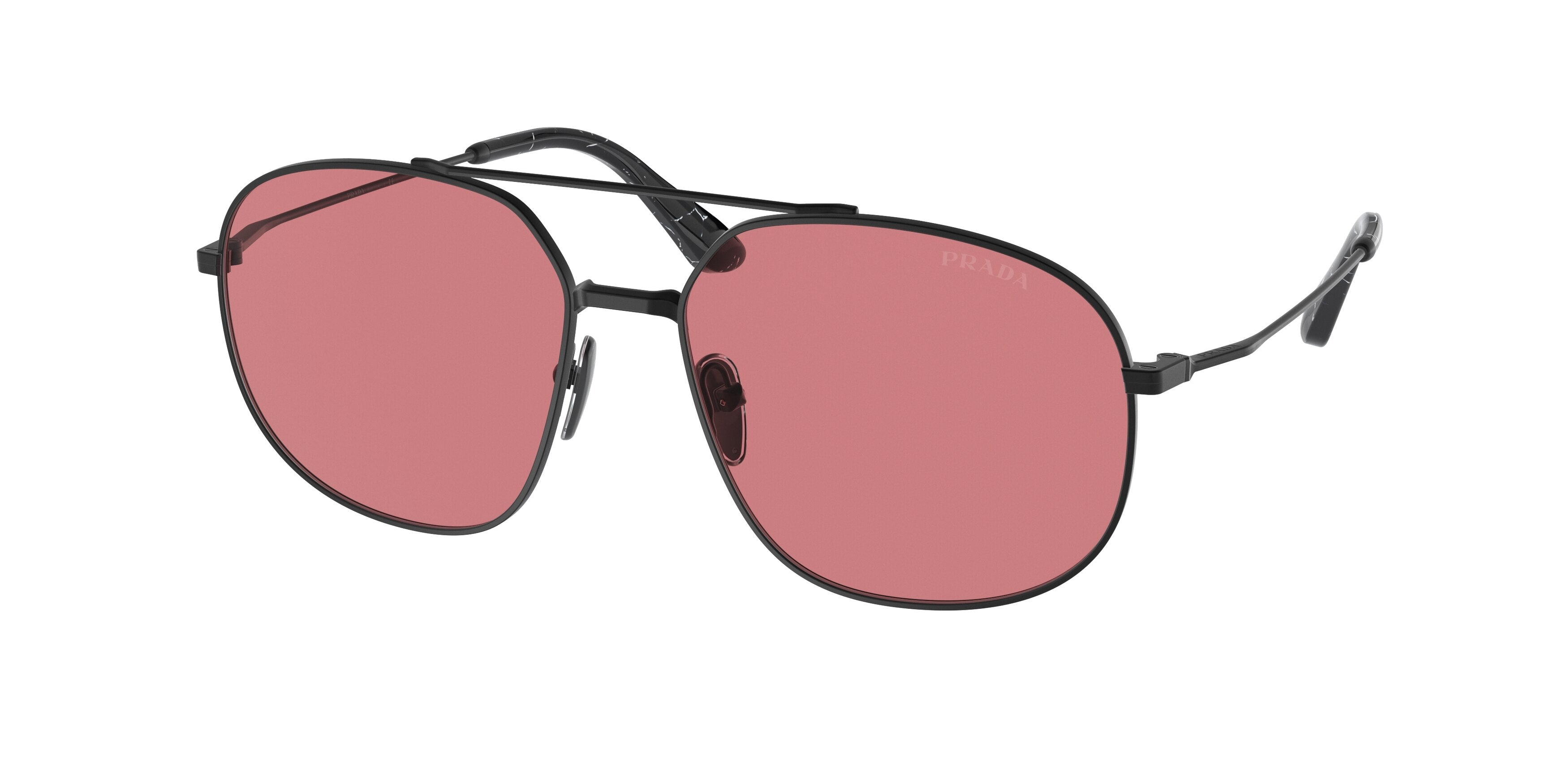 Prada PR51YS Pilot Sunglasses  1BO06O-Matte Black 58-145-16 - Color Map Black