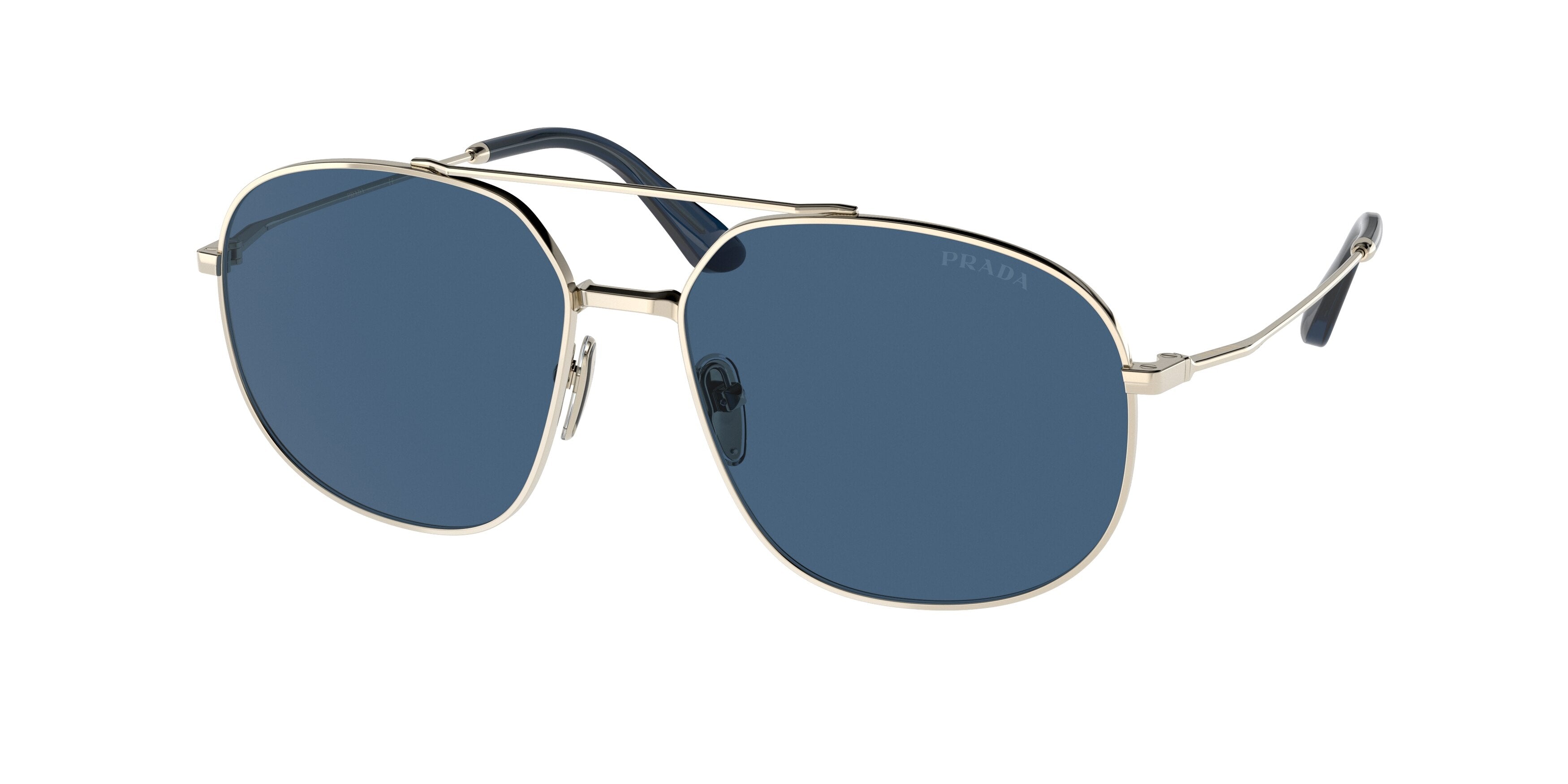Prada PR51YS Pilot Sunglasses  ZVN04P-Pale Gold 58-145-16 - Color Map Gold