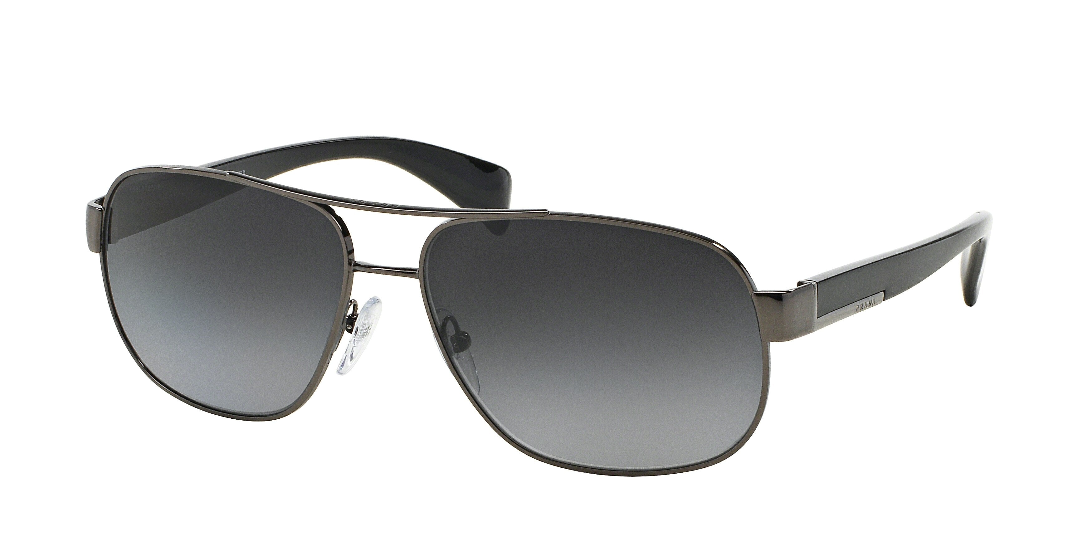 Prada CONCEPTUAL PR52PS Pilot Sunglasses  5AV5W1-Gunmetal 61-140-15 - Color Map Grey