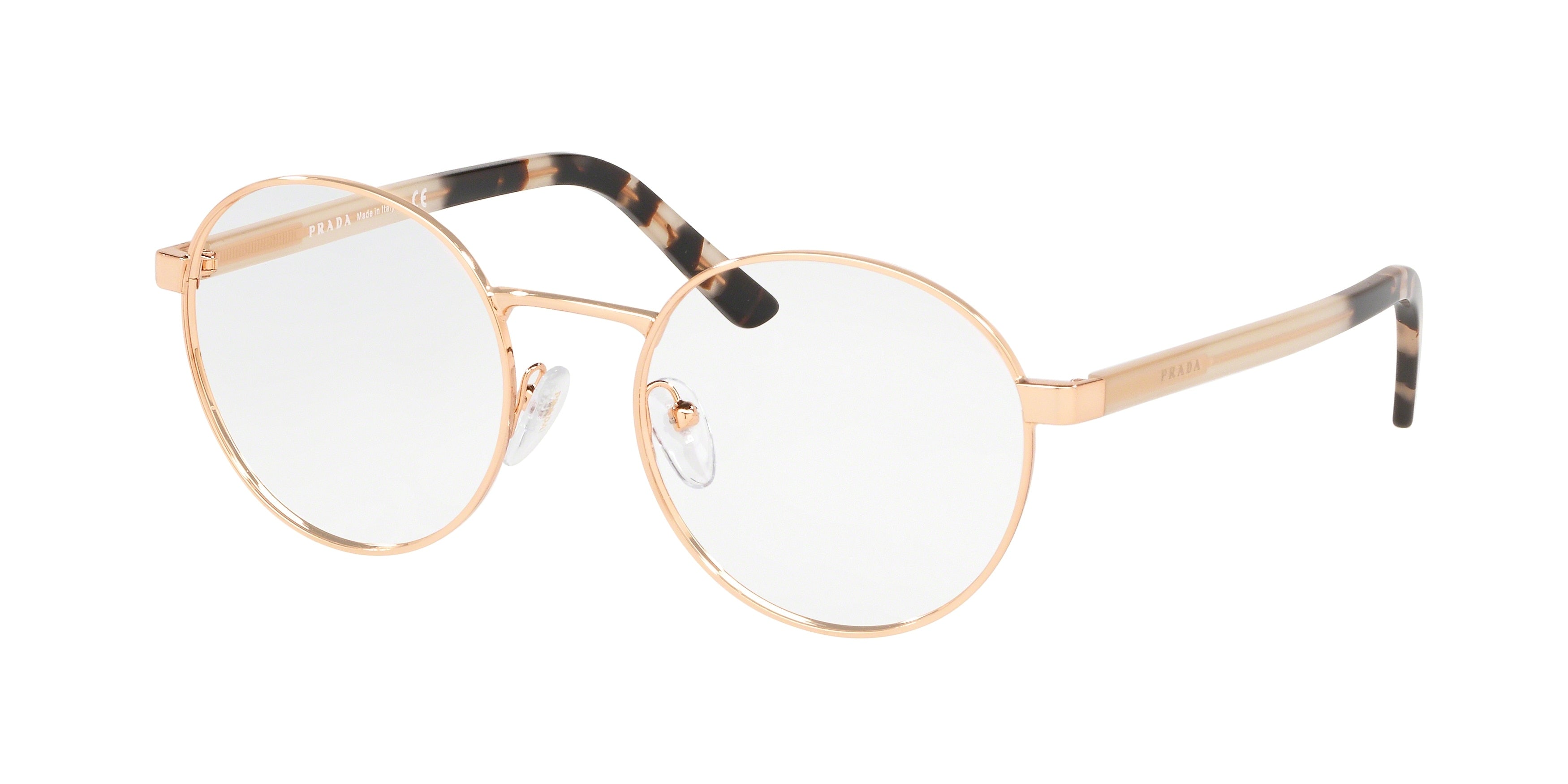 Prada HERITAGE PR52XV Round Eyeglasses  SVF1O1-Pink 49-140-19 - Color Map Pink