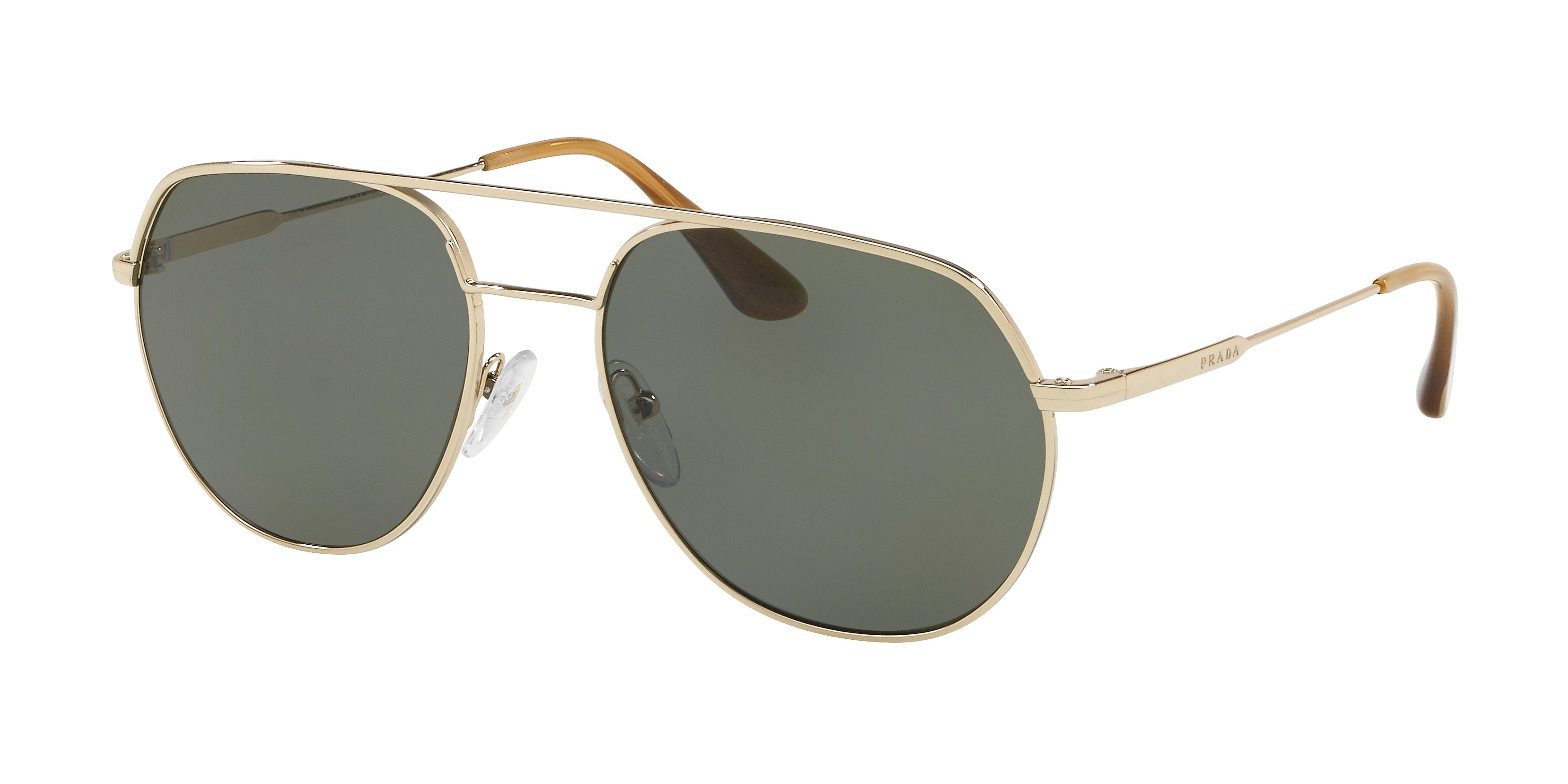 Prada CONCEPTUAL PR55US Irregular Sunglasses  ZVN198-Pale Gold 57-140-18 - Color Map Gold