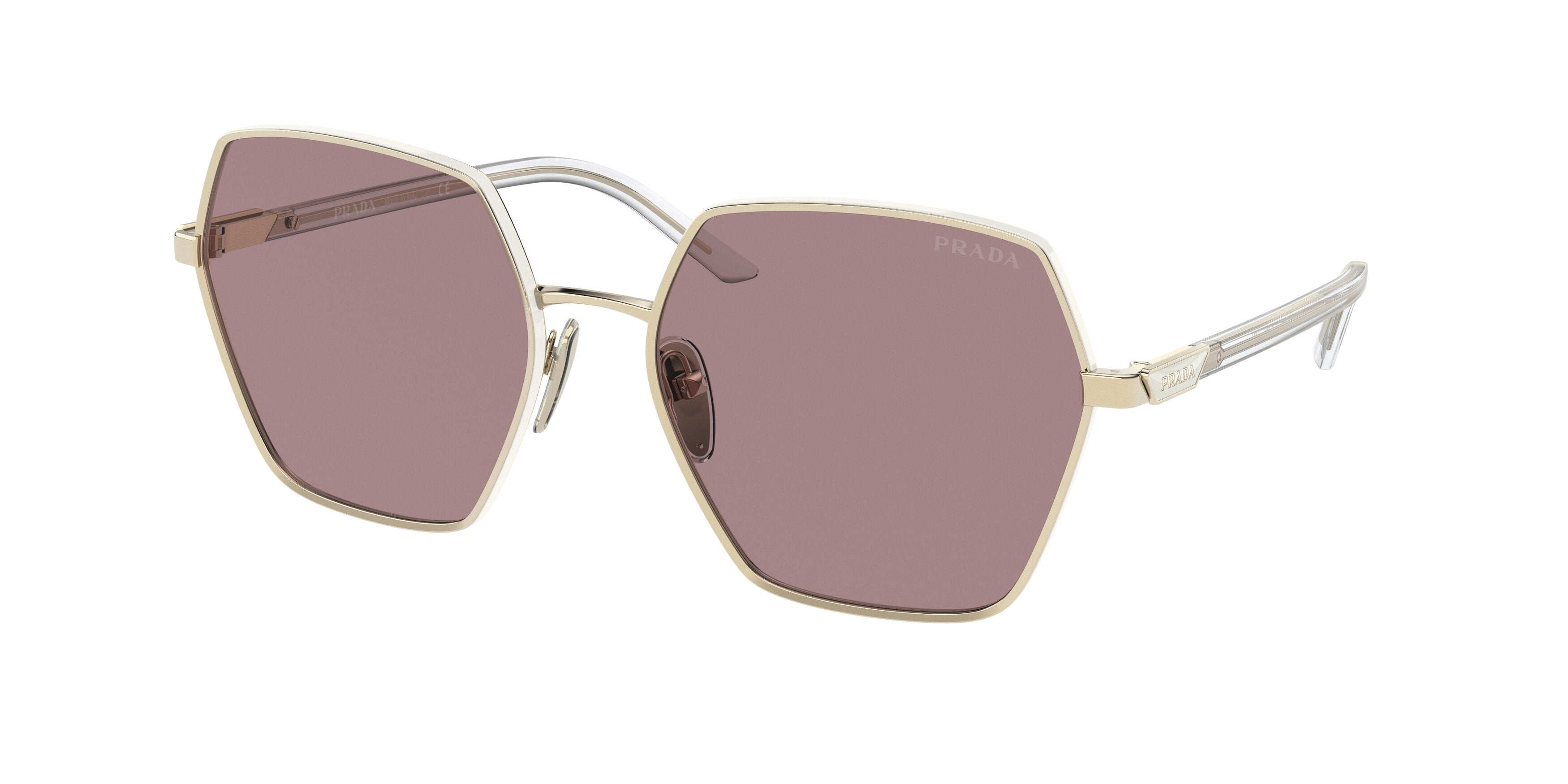Prada PR56YS Square Sunglasses  ZVN06I-Pale Gold 58-135-18 - Color Map Gold