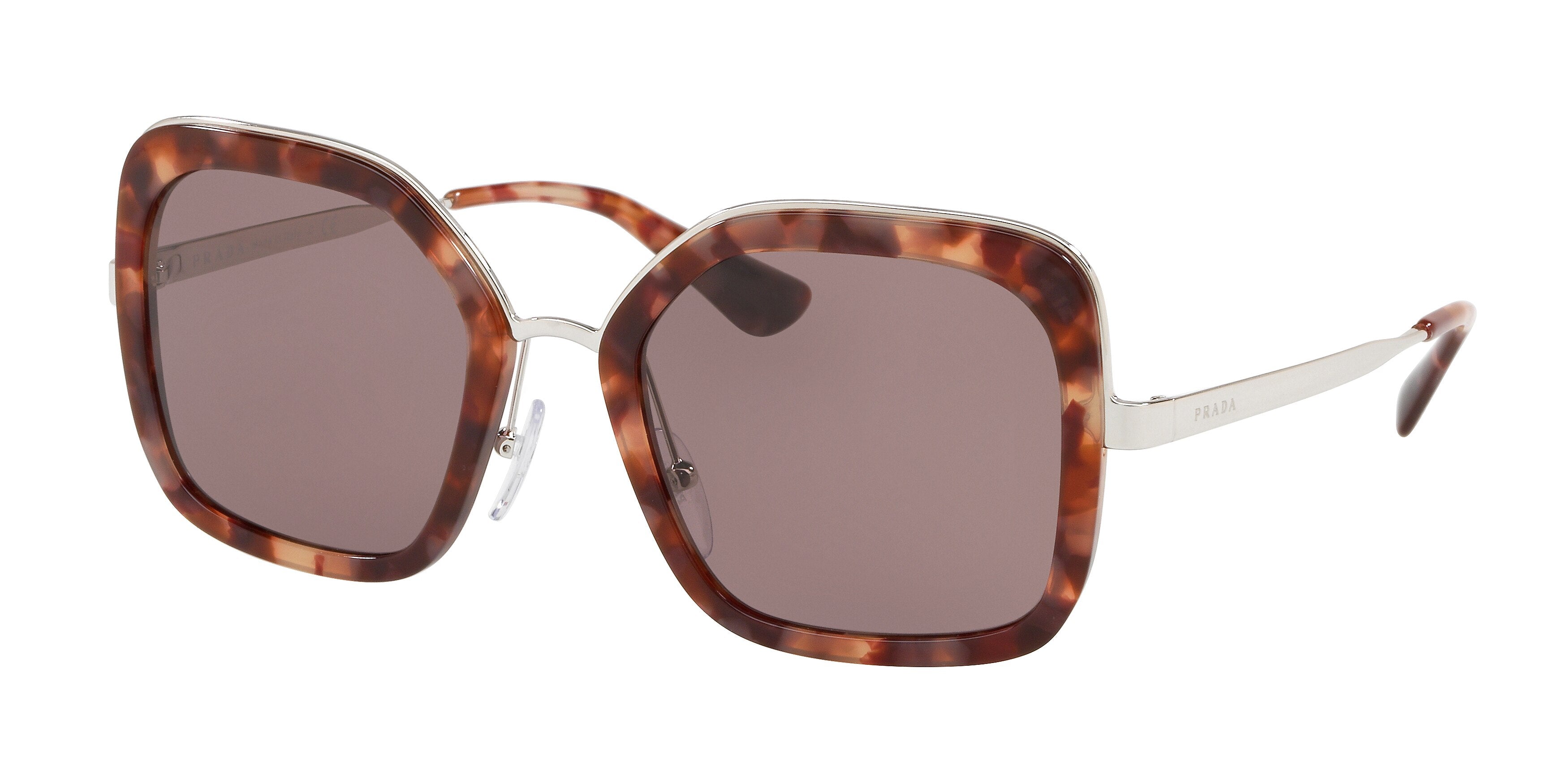 Prada CATWALK PR57US Square Sunglasses  UE06X1-Pink Havana 54-140-22 - Color Map Tortoise
