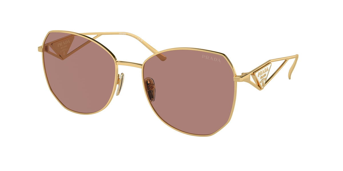 Prada PR57YS Irregular Sunglasses for Women — Free Shipping - 57-140-18 / 5AK10D-Gold