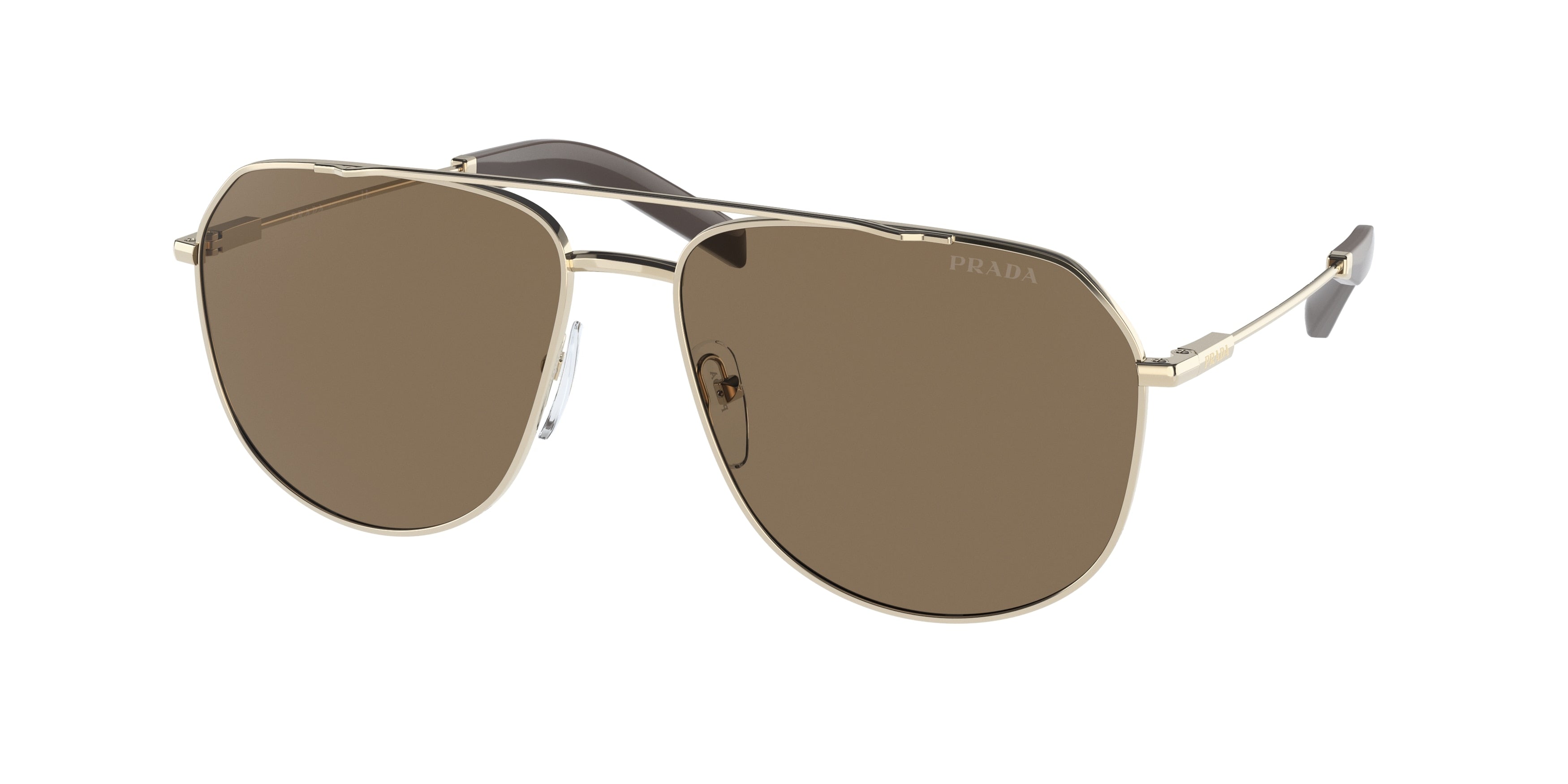 Prada PR59WS Pilot Sunglasses  ZVN05D-Pale Gold 60-145-16 - Color Map Gold