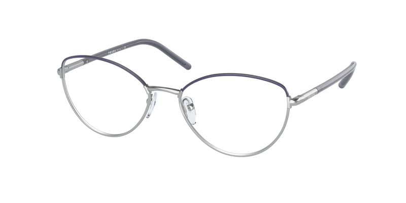 Prada PR62WV Butterfly Eyeglasses for Women — Free Shipping - 55-140-17 / 09R1O1-Bluette/Silver