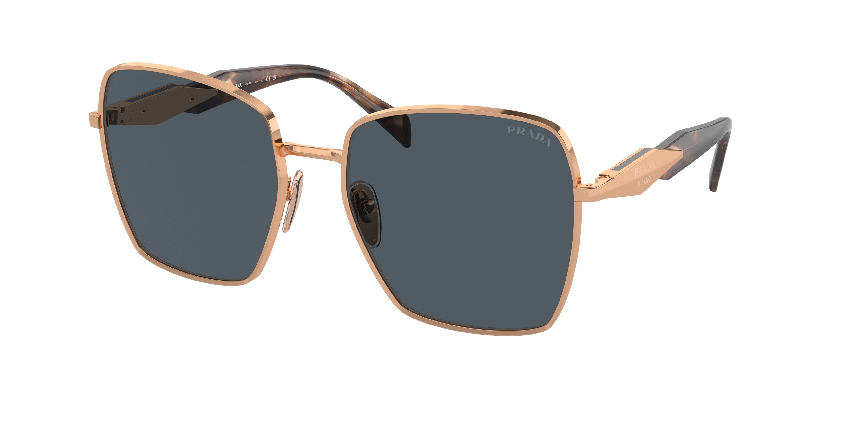 Prada PR64ZS Square Sunglasses  SVF09T-Pink Gold 57-140-18 - Color Map Pink