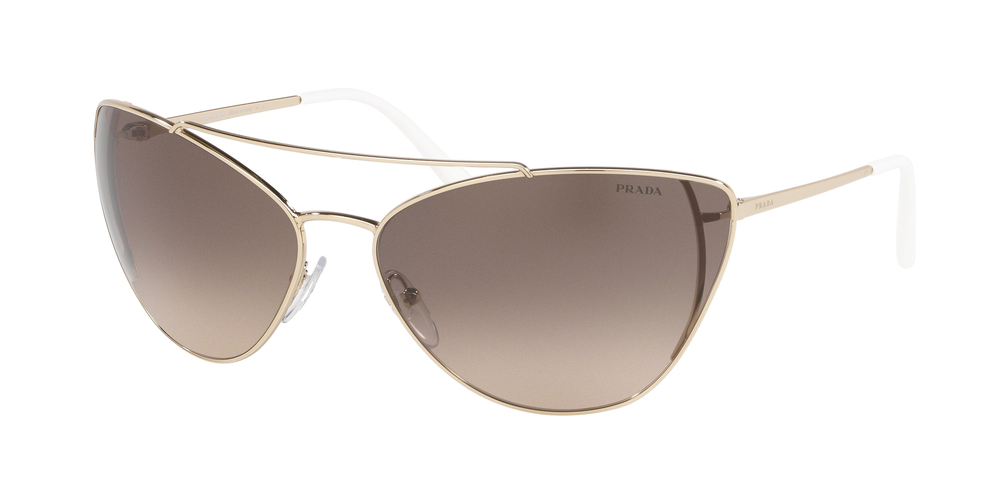 Prada CATWALK PR65VS Cat Eye Sunglasses  ZVN3D0-Pale Gold 68-130-16 - Color Map Gold