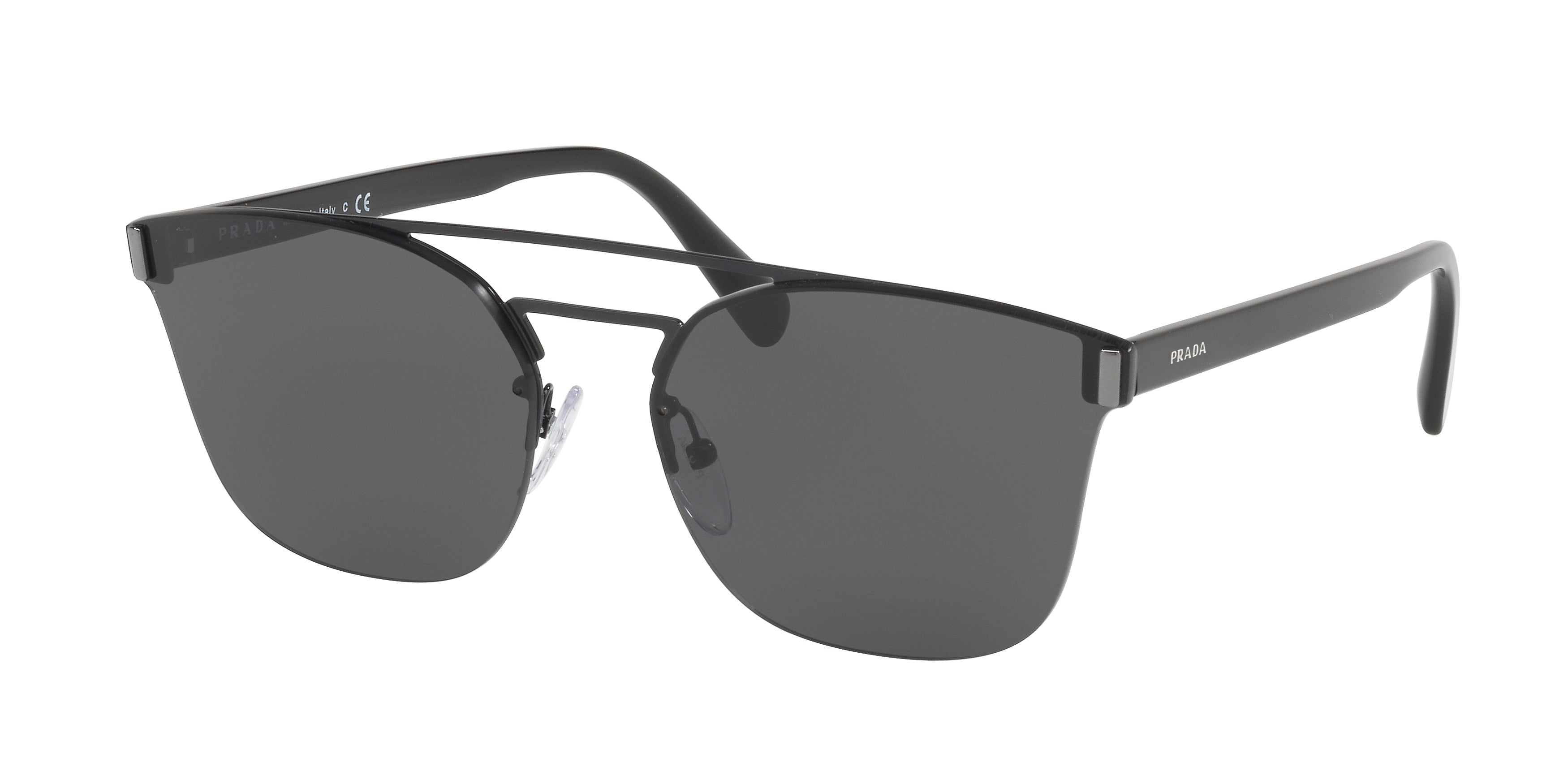 Prada CONCEPTUAL PR67TS Phantos Sunglasses  1AB5S0-Black 63-145-16 - Color Map Black