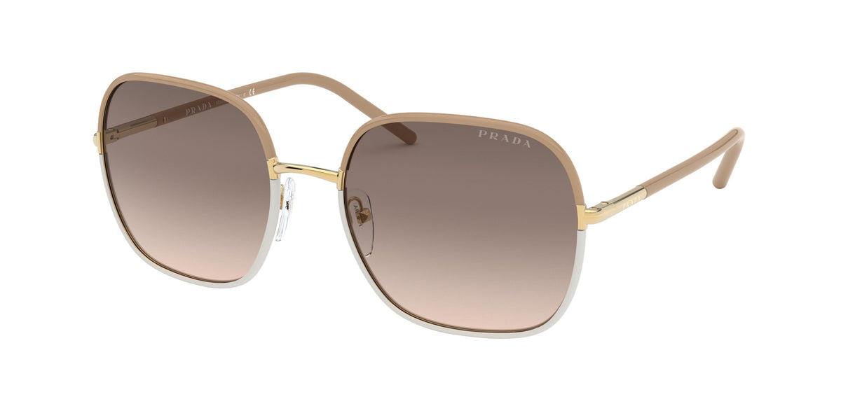 Prada PR67XS Pillow Sunglasses  09G3D0-Beige 58-145-19 - Color Map Beige