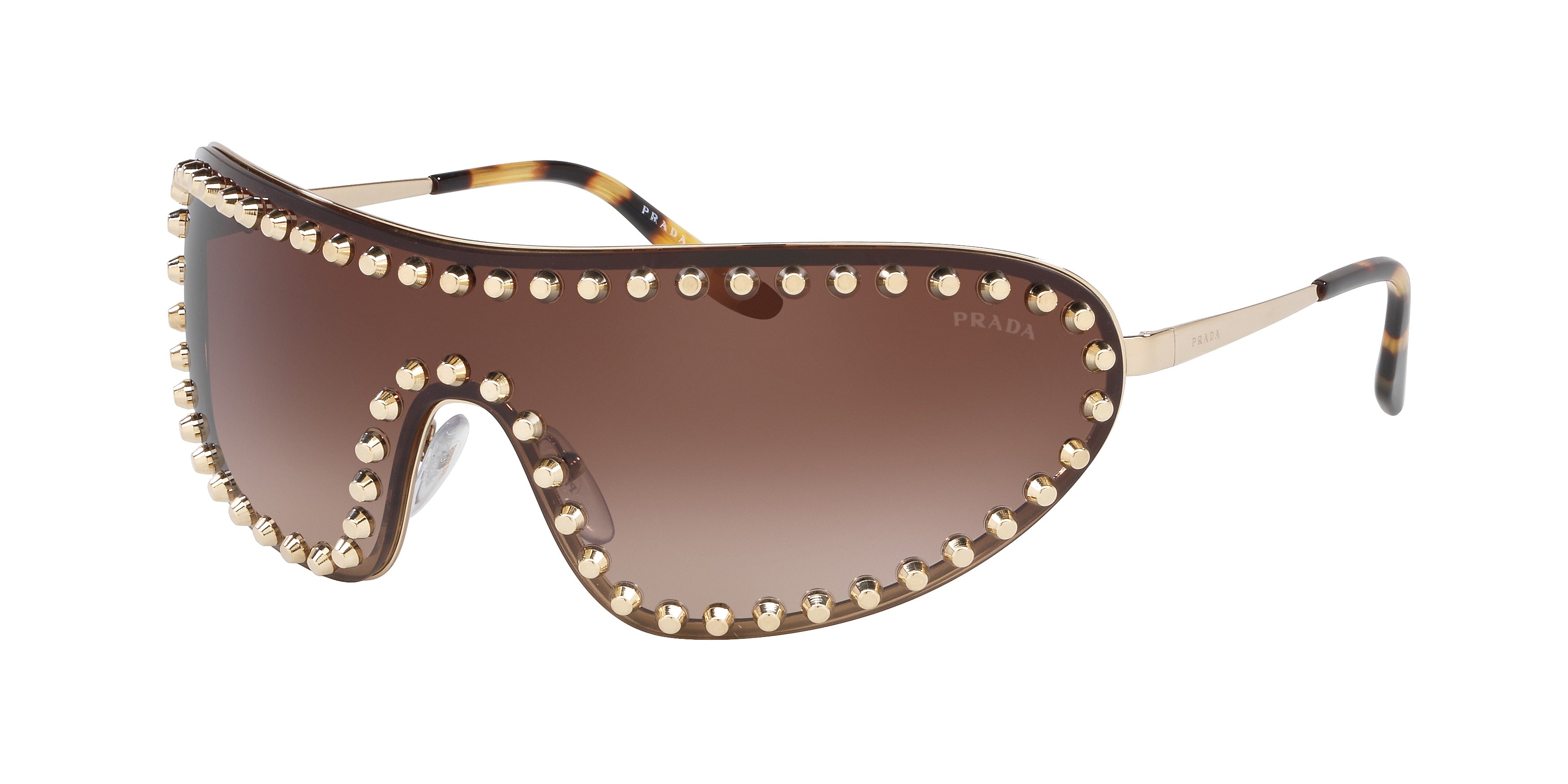 Prada CATWALK PR73VS Oval Sunglasses  5086S1-Pale Gold 40-120-140 - Color Map Gold