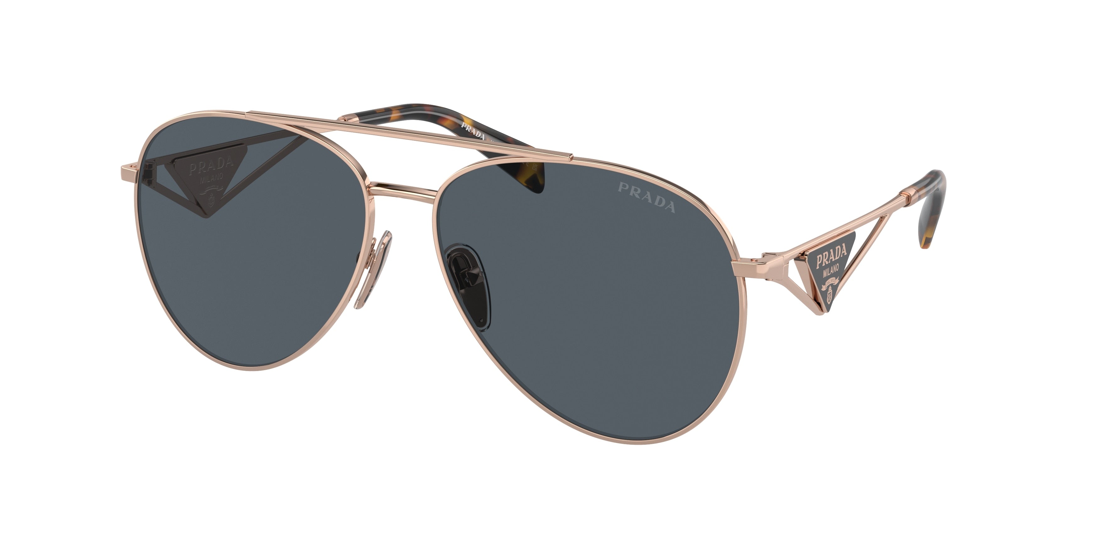 Prada PR73ZS Pilot Sunglasses  SVF09T-Rose Gold 61-140-14 - Color Map Gold