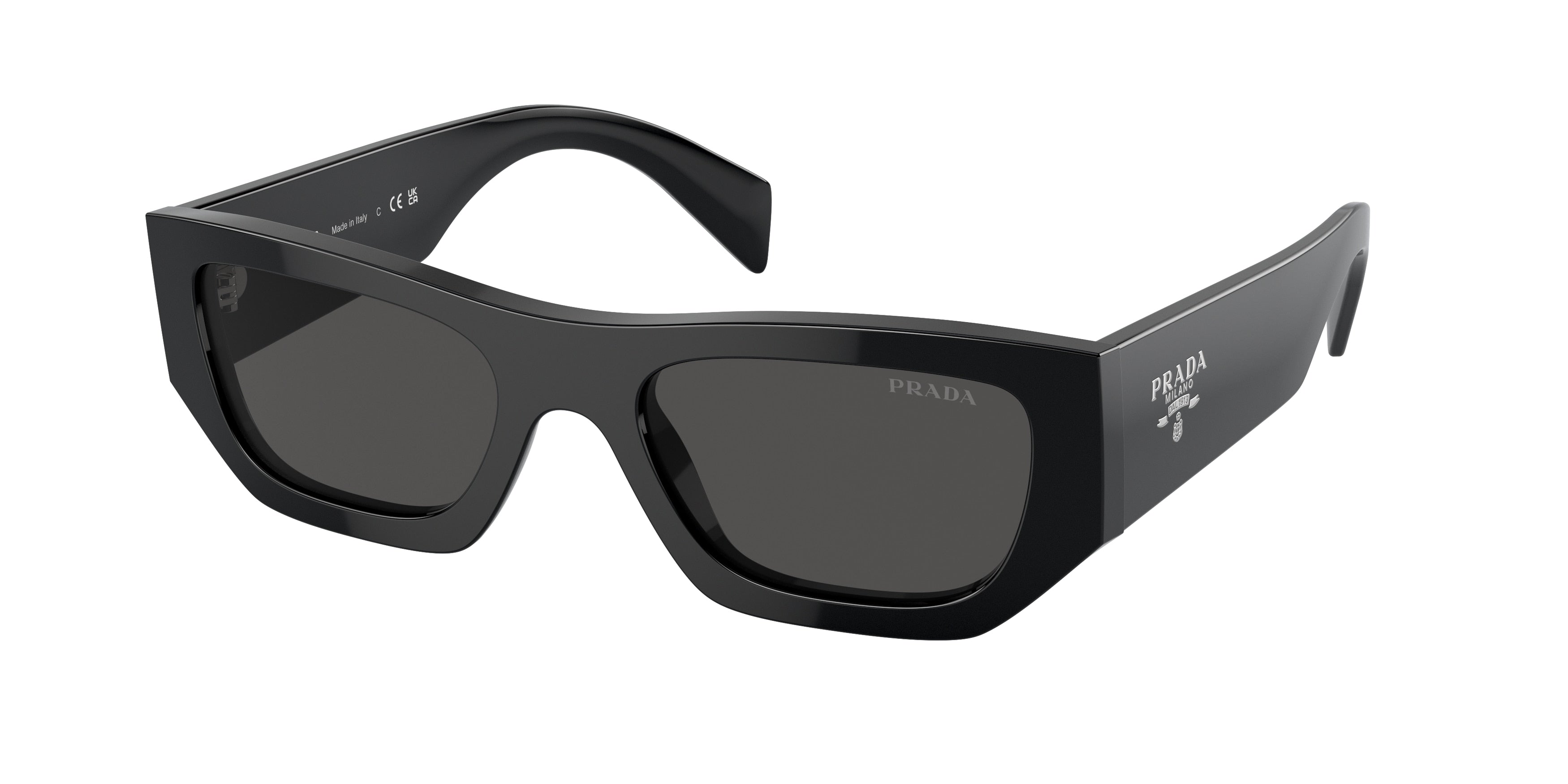 Prada PRA01SF Pillow Sunglasses  16K08Z-Black 55-145-17 - Color Map Black
