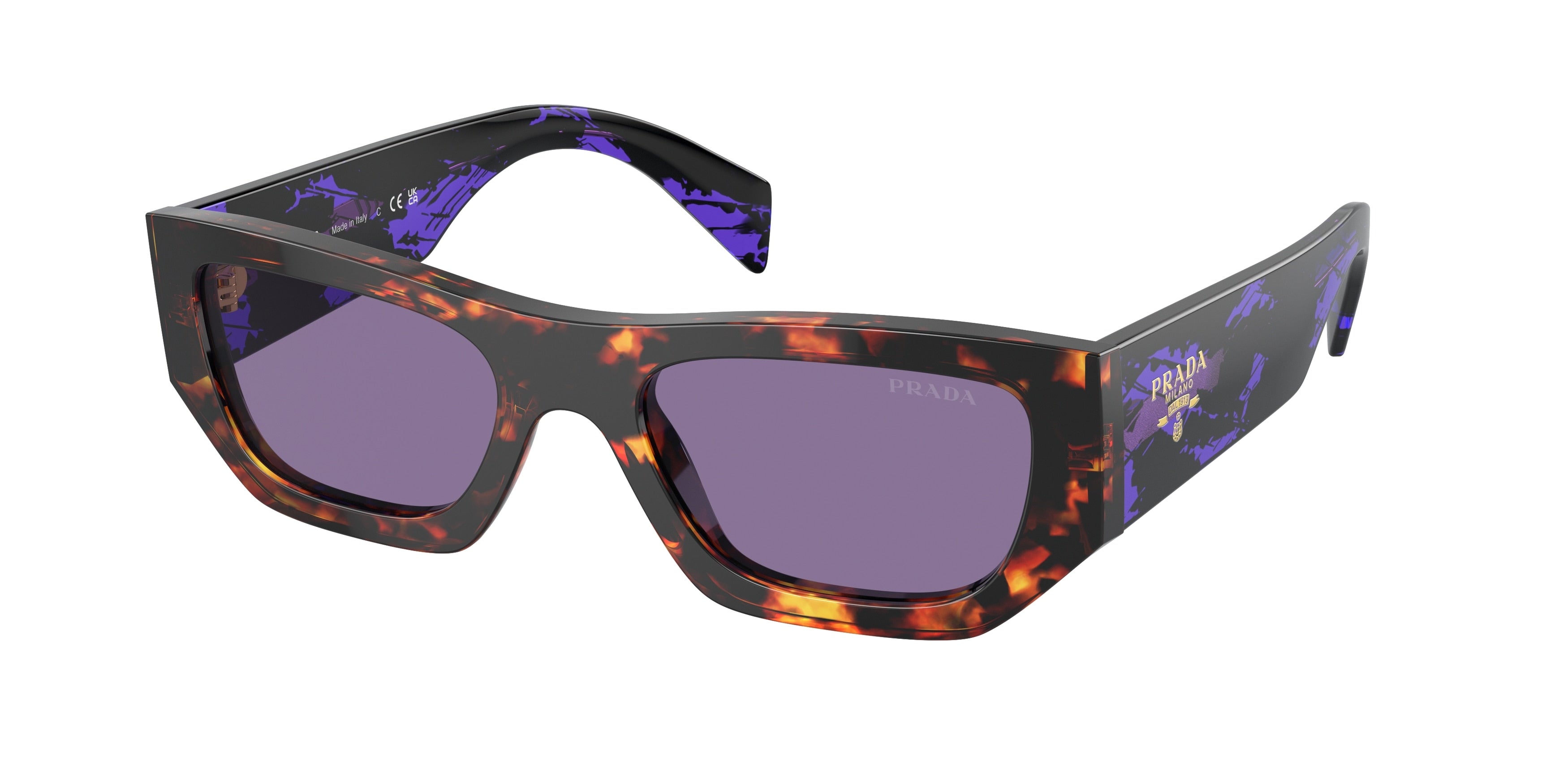 Prada PRA01S Pillow Sunglasses  14O50B-Havana 53-145-20 - Color Map Tortoise