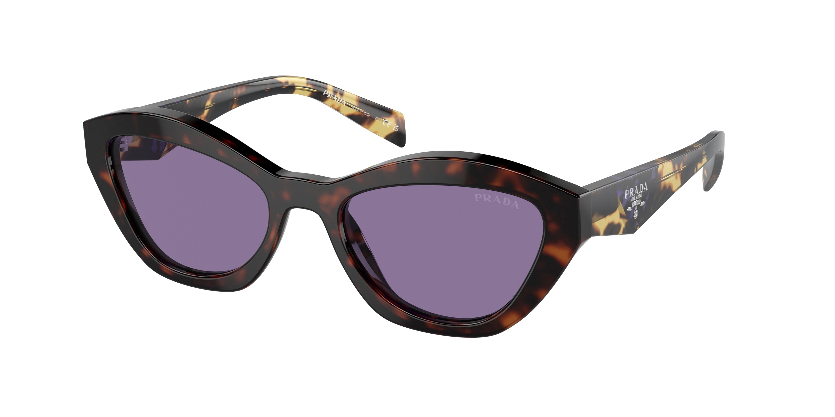 Prada PRA02S Butterfly Sunglasses  17N50B-Havana 52-140-19 - Color Map Tortoise