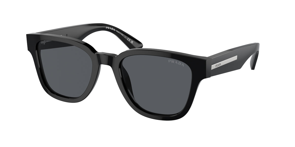 Prada PRA04SF Pillow Sunglasses  16K07T-Black 54-145-18 - Color Map Black