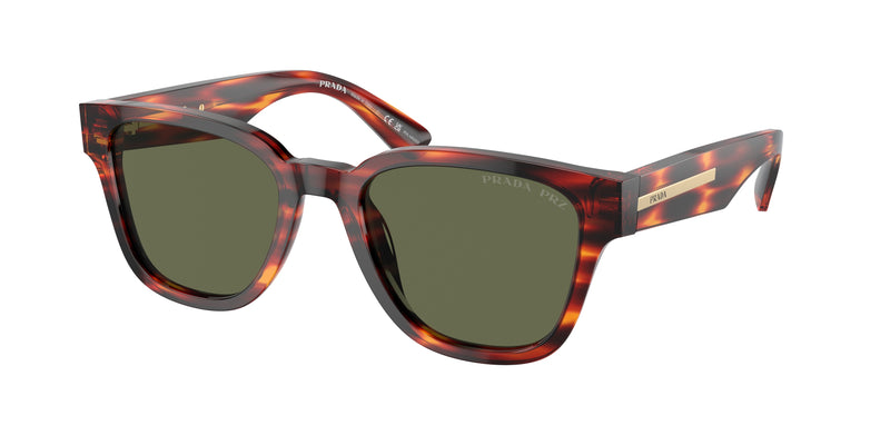 Prada PRA04S Pillow Sunglasses  13O03R-Havana Red 52-140-20 - Color Map Red