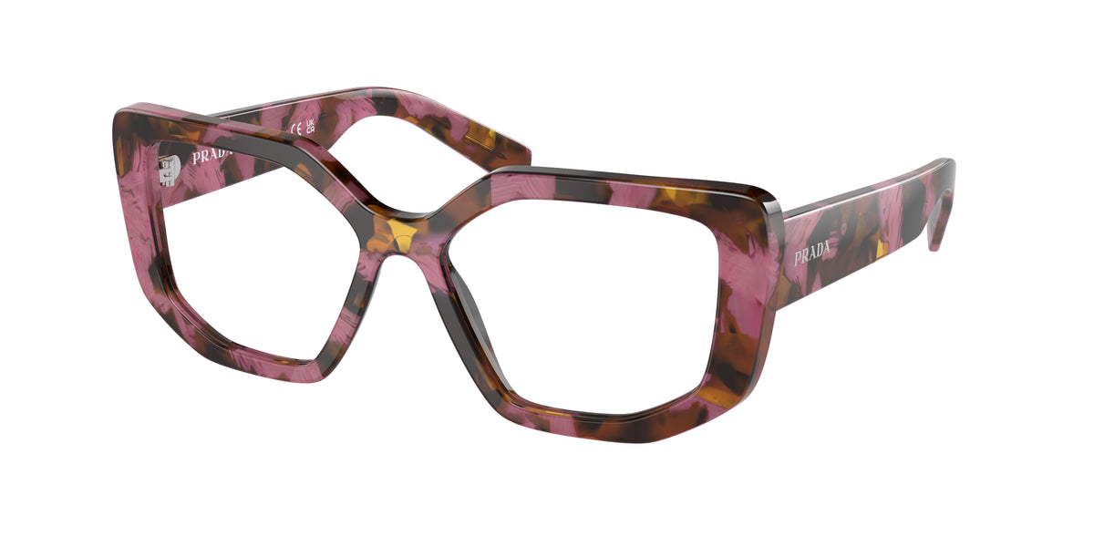 Prada PRA04V Irregular Eyeglasses for Women — Free Shipping - 54-140-16 / 18N1O1-Havana Cognac