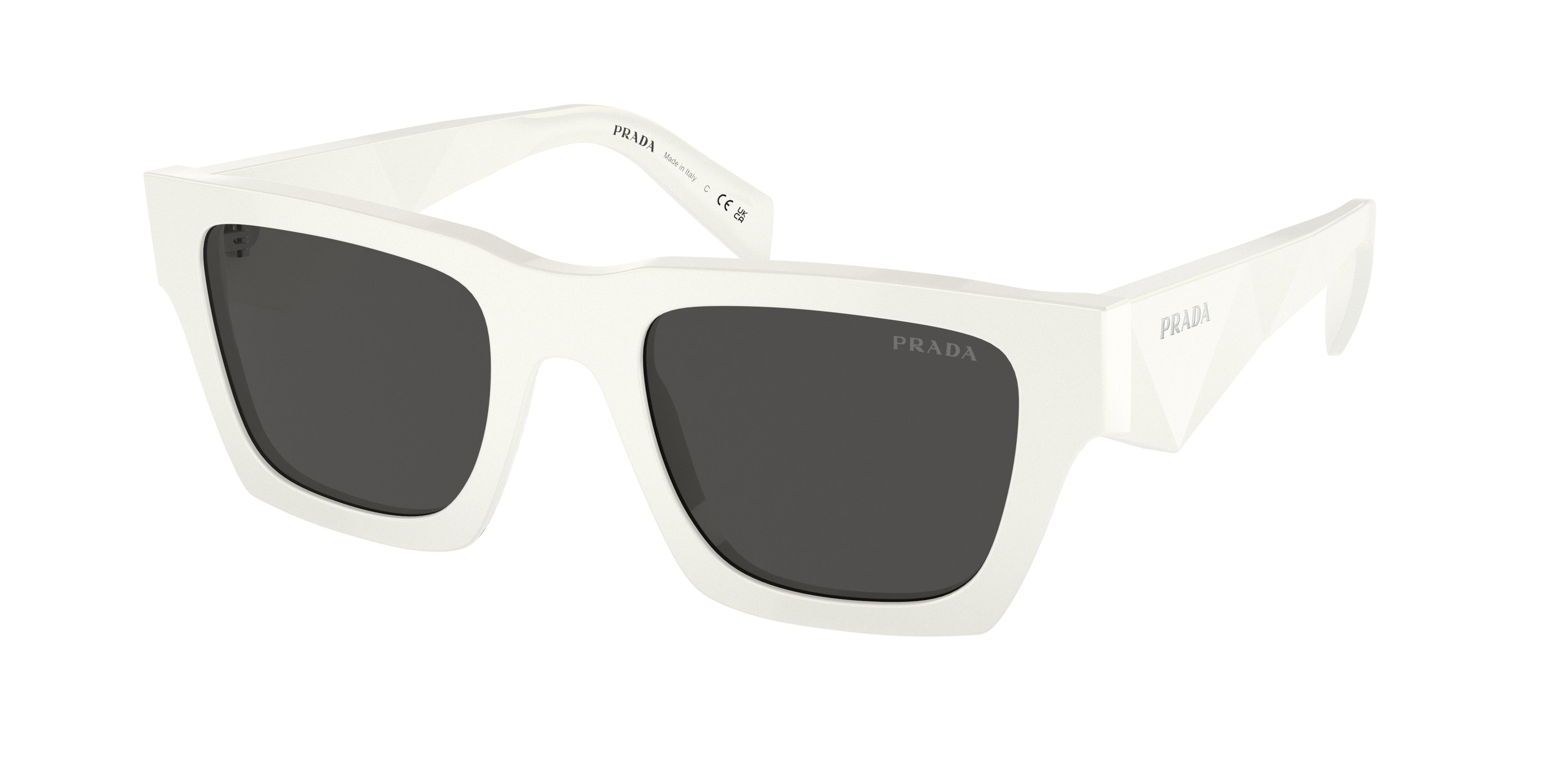 Prada PRA06SF Pillow Sunglasses  17K08Z-Talc 54-145-19 - Color Map White