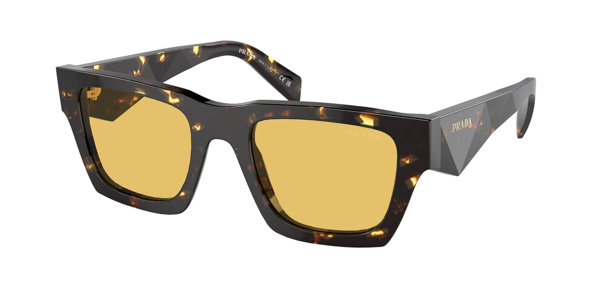 Prada PRA06S Pillow Sunglasses  16O10C-Tortoise Black Malt 50-145-21 - Color Map Brown