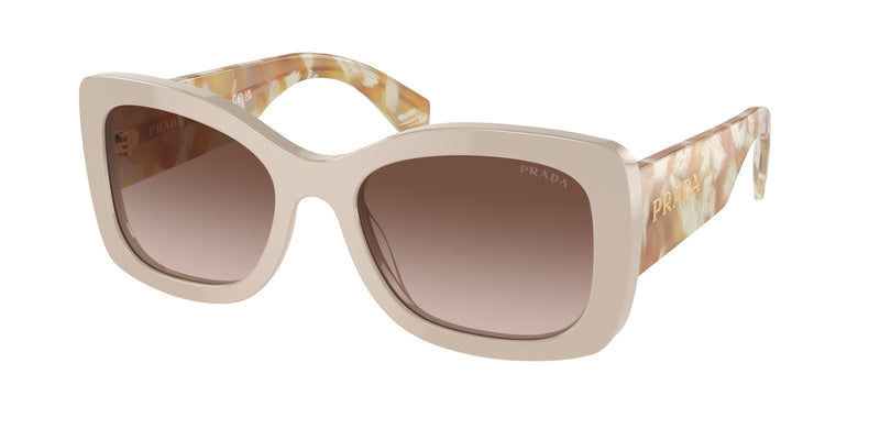 Prada PRA08S Oval Sunglasses  11O6S1-Desert 56-145-20 - Color Map Brown