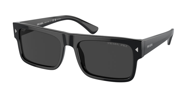 Prada PRA10SF Rectangle Sunglasses  16K08G-Black 59-150-17 - Color Map Black