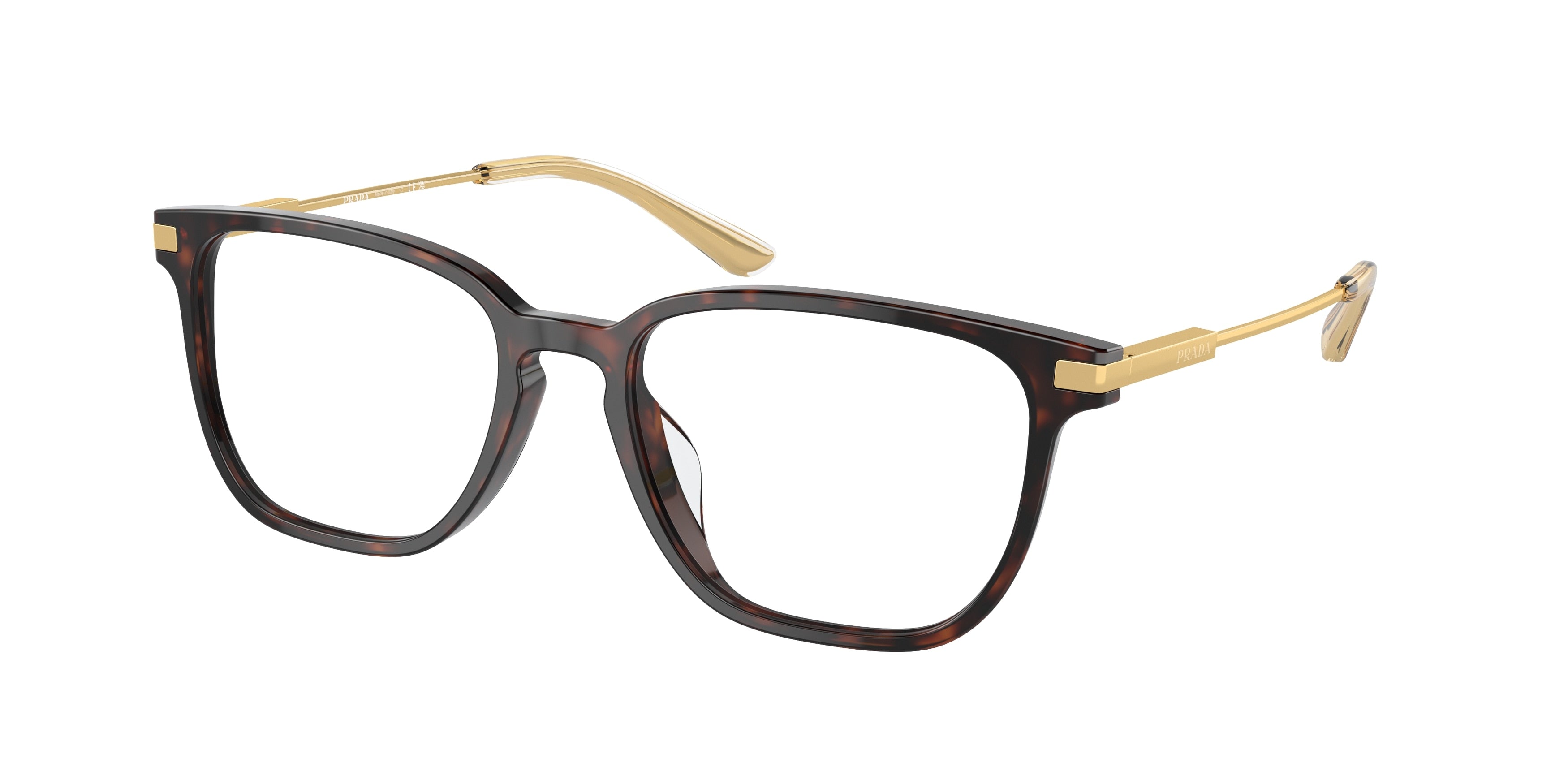 Prada PRA12VD Pillow Eyeglasses  16N1O1-Briar Tortoise 54-145-18 - Color Map Brown