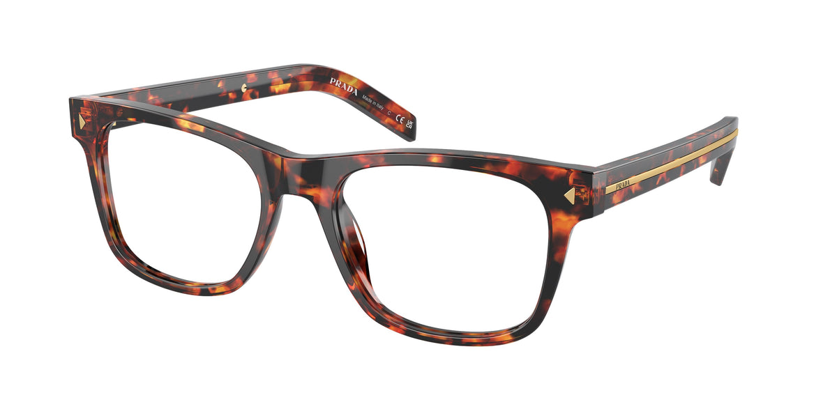 Prada PRA13V Pillow Eyeglasses for Men — Free Shipping - 54-150-19 / 14O1O1-Magma Tortoise