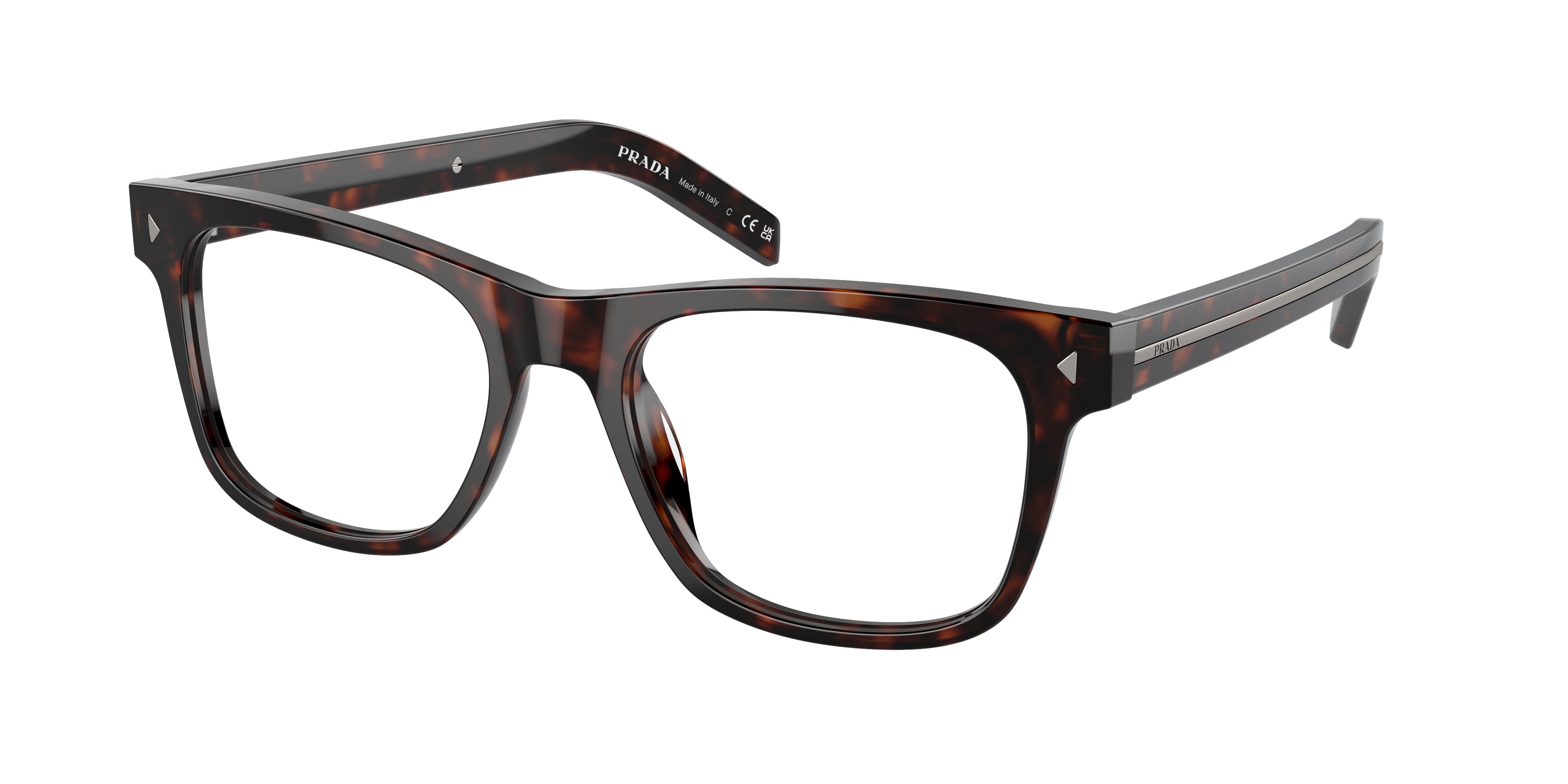 Prada PRA13V Pillow Eyeglasses  17N1O1-Radica Tortoise 54-150-19 - Color Map Tortoise