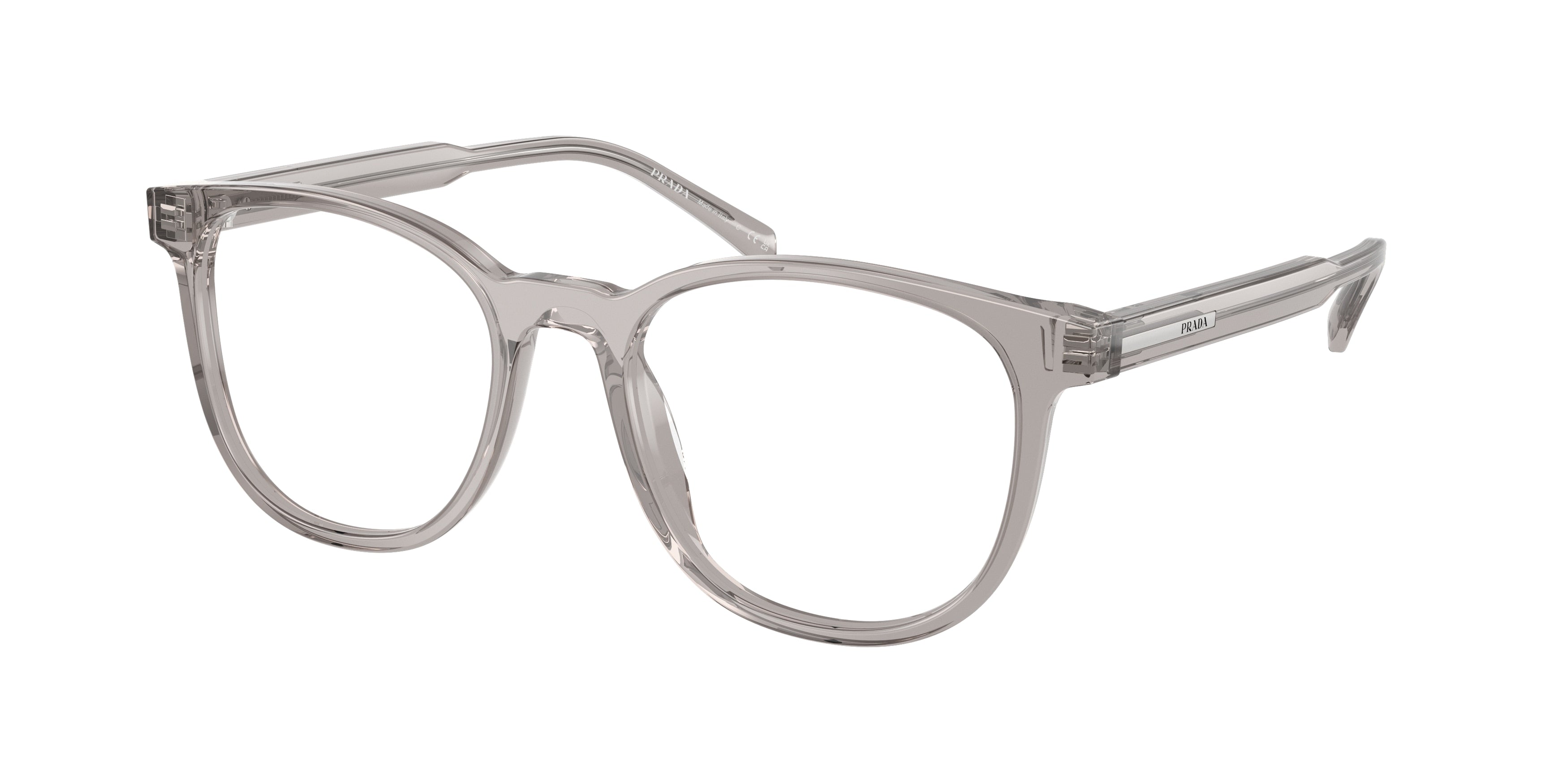 Prada PRA15V Phantos Eyeglasses  10J1O1-Hematite 52-145-19 - Color Map Grey