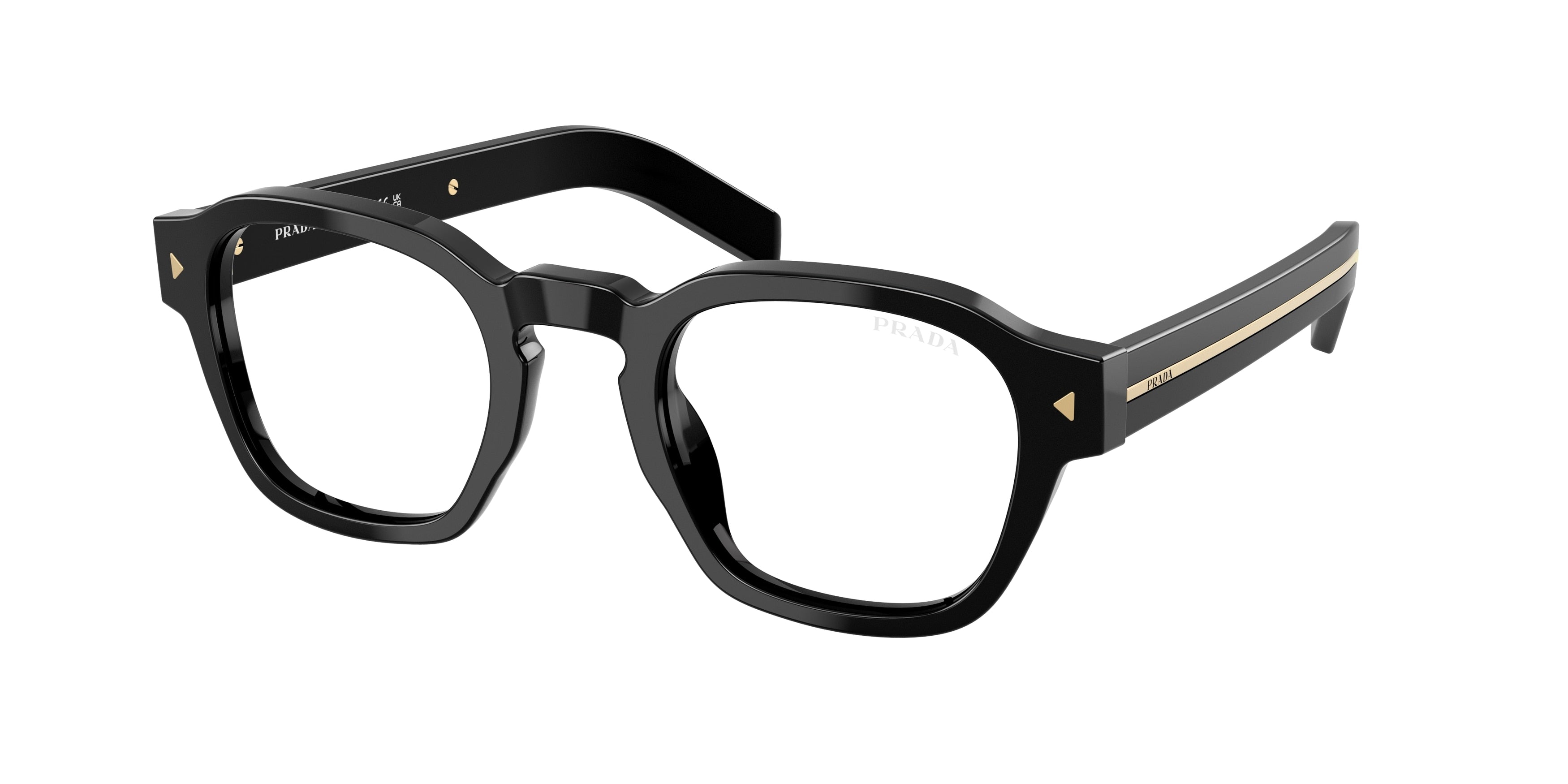 Prada PRA16SF Phantos Sunglasses  16K60K-Black 53-150-21 - Color Map Black
