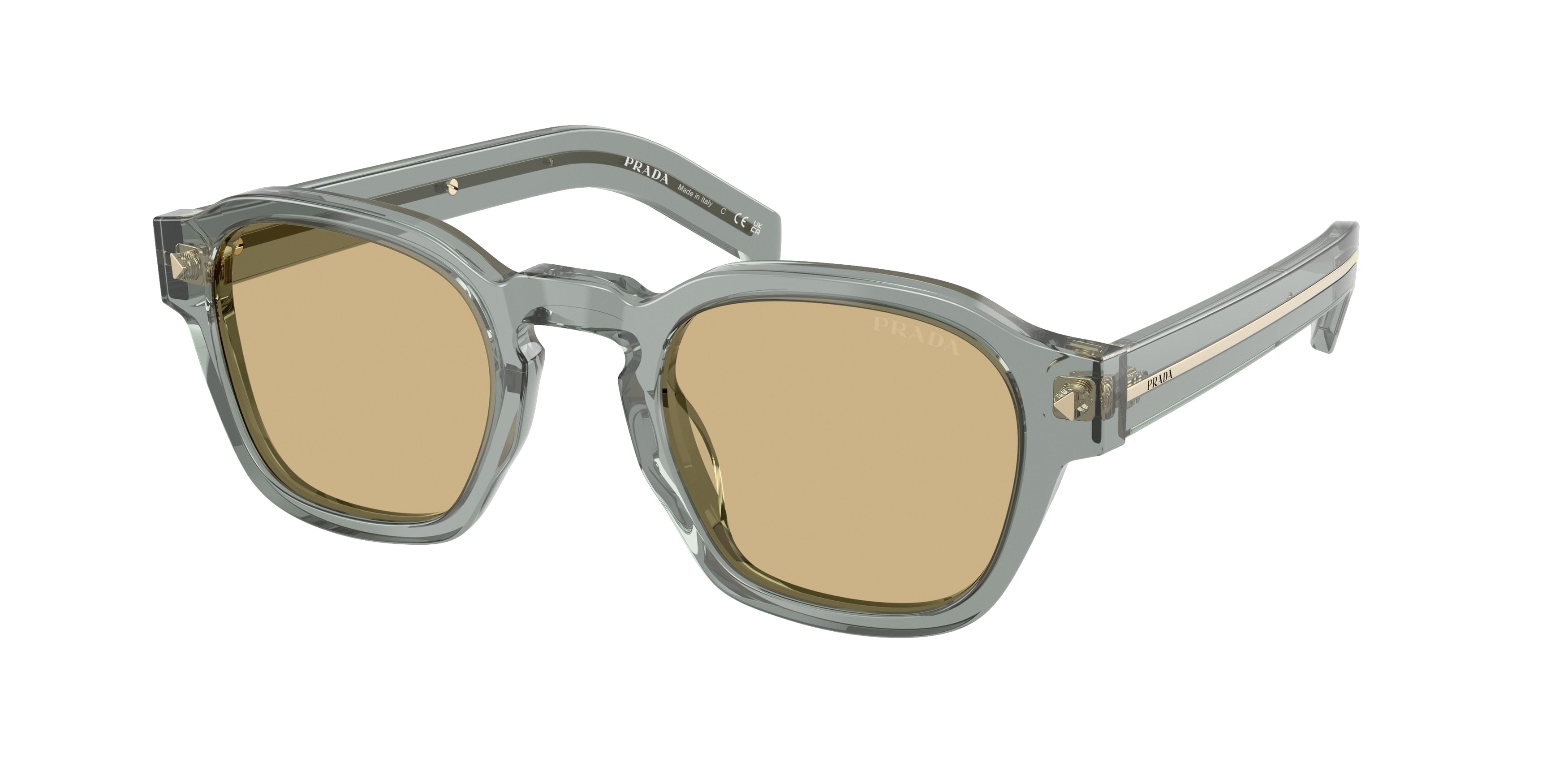 Prada PRA16S Phantos Sunglasses  21J70R-Transparent Fog 49-145-24 - Color Map Grey