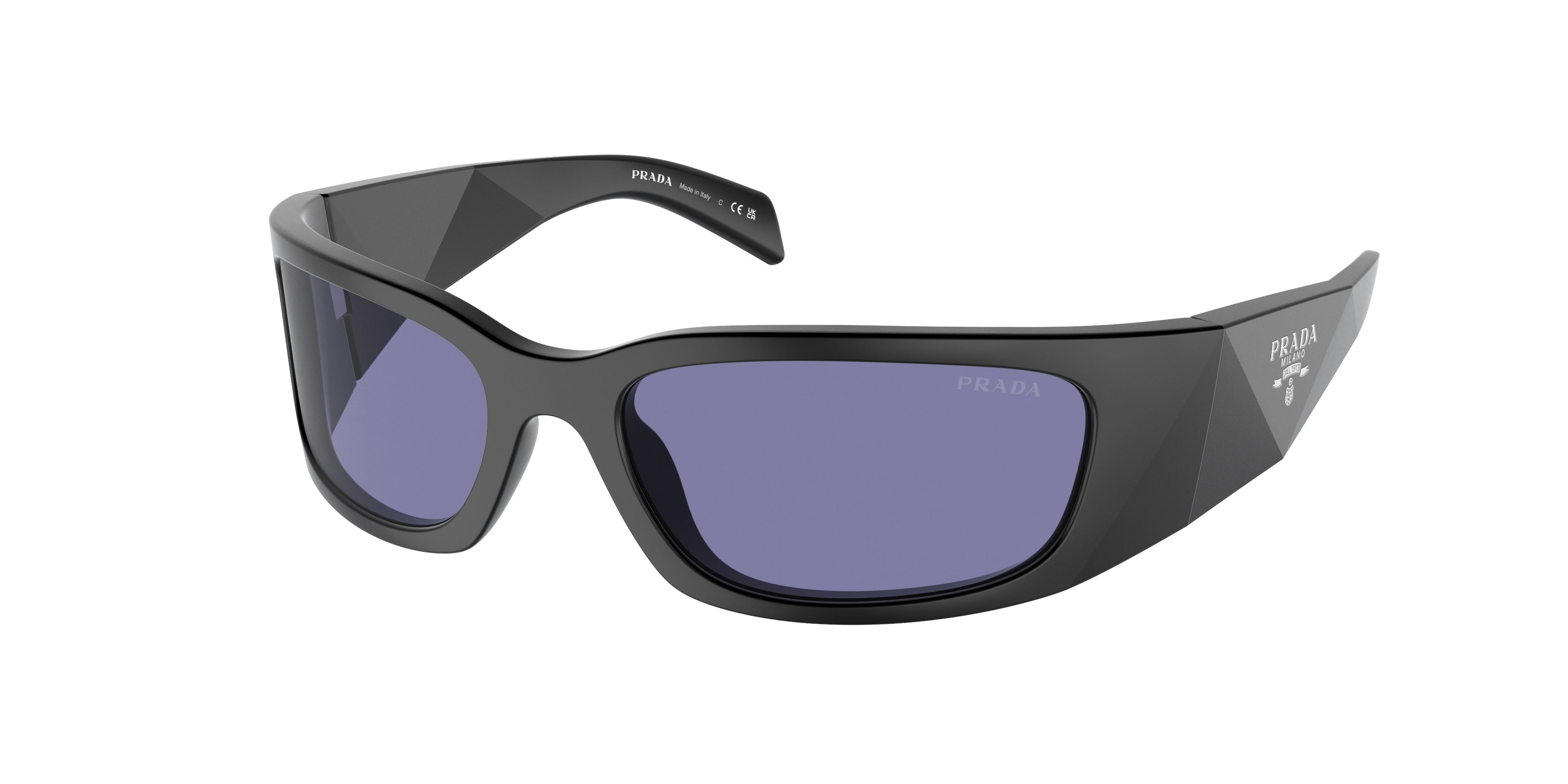 Prada PRA19S Butterfly Sunglasses  1BO40G-Matte Black 60-120-18 - Color Map Black