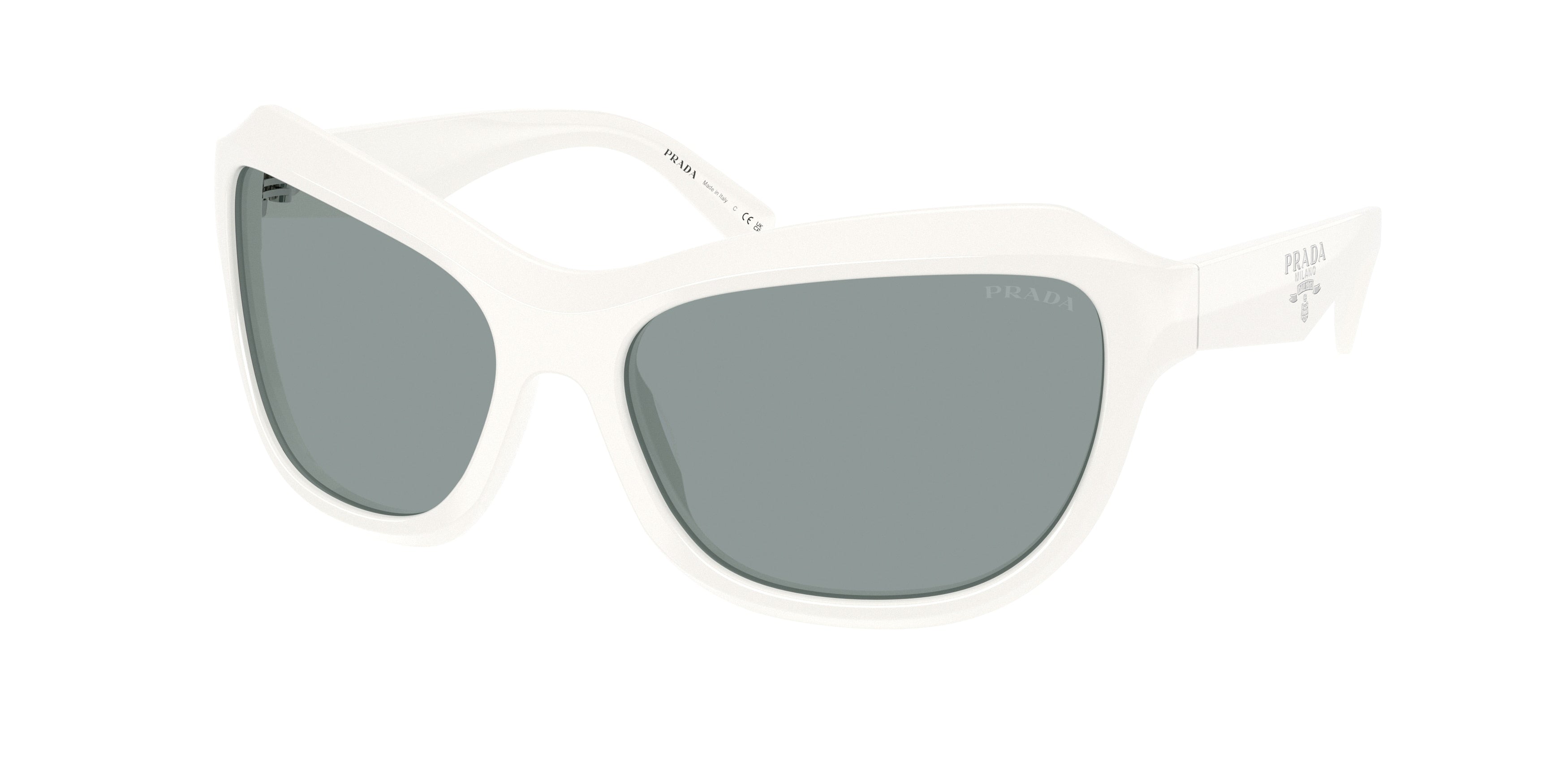 Prada PRA27S Butterfly Sunglasses  17K3C2-Talc 62-130-17 - Color Map White