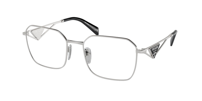 Prada PRA51V Irregular Eyeglasses  1BC1O1-Silver 55-140-19 - Color Map Silver