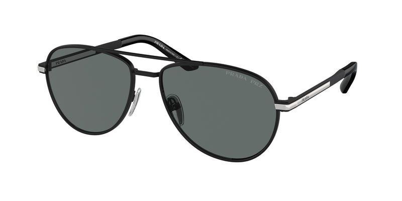 Prada PRA54S Pilot Sunglasses  1BO5Z1-Matte Black 60-145-16 - Color Map Black