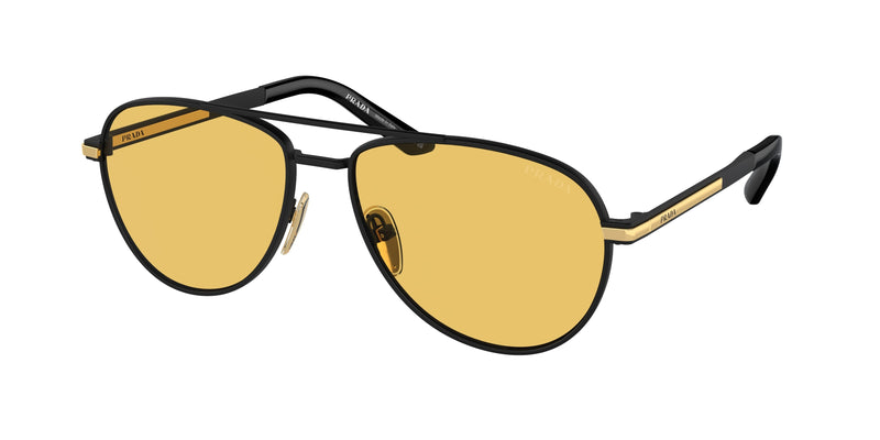 Prada PRA54S Pilot Sunglasses  1BO90C-Matte Black 60-145-16 - Color Map Black