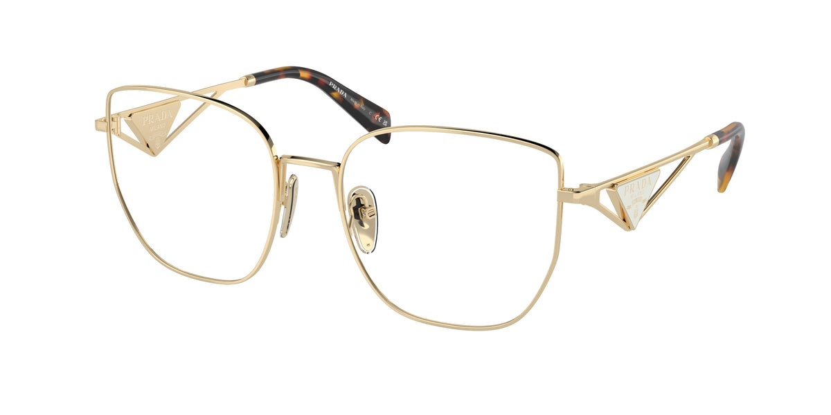 Prada PRA54VD Butterfly Eyeglasses  ZVN1O1-Pale Gold 55-140-18 - Color Map Gold