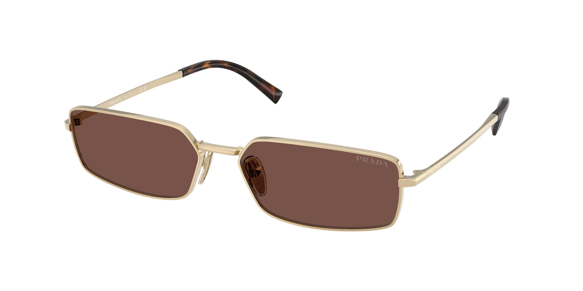 Prada PRA60S Rectangle Sunglasses for Women — Free Shipping - 59-135-16 / ZVN80T-Pale Gold