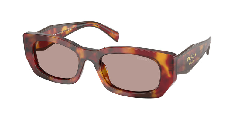 Prada PRB05S Pillow Sunglasses  22A20I-Poppy Tortoise 53-140-19 - Color Map Tortoise