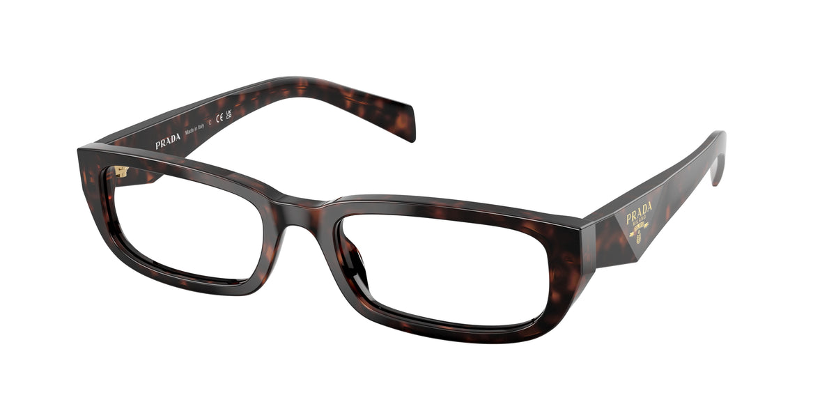 Prada PRB05V Rectangle Eyeglasses  17N1O1-Black/Medium Tortoise 54-145-19 - Color Map Black