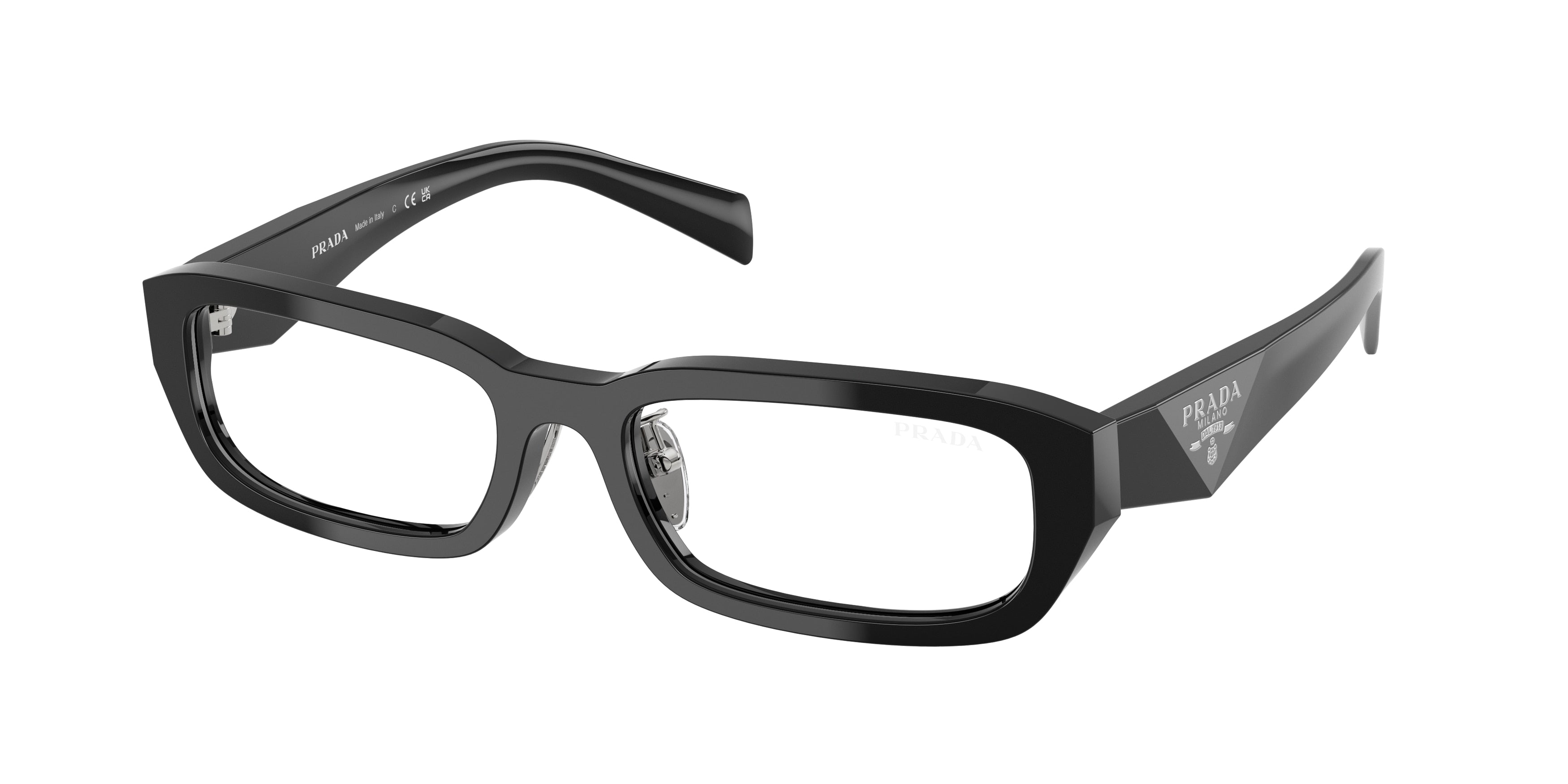 Prada PRB06SF Rectangle Sunglasses  16K08N-Black 55-145-18 - Color Map Black