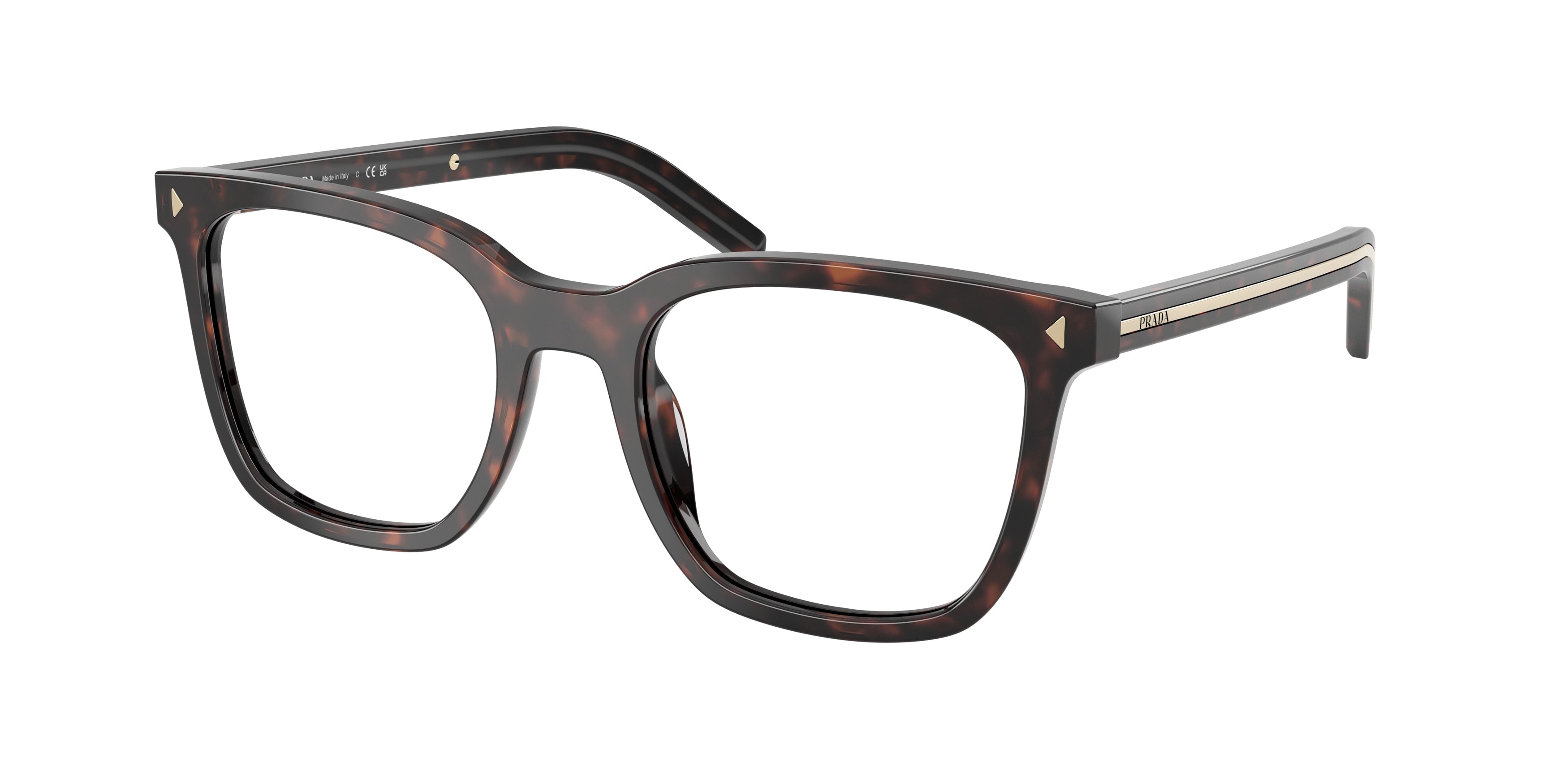 Prada PRB11VF Pillow Eyeglasses  17N1O1-Root Tortoise 53-145-19 - Color Map Tortoise