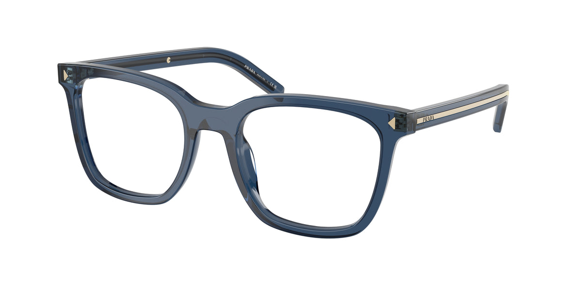 Prada PRB11V Pillow Eyeglasses for Women — Free Shipping - 52-145-20 / 08Q1O1-Blue Crystal