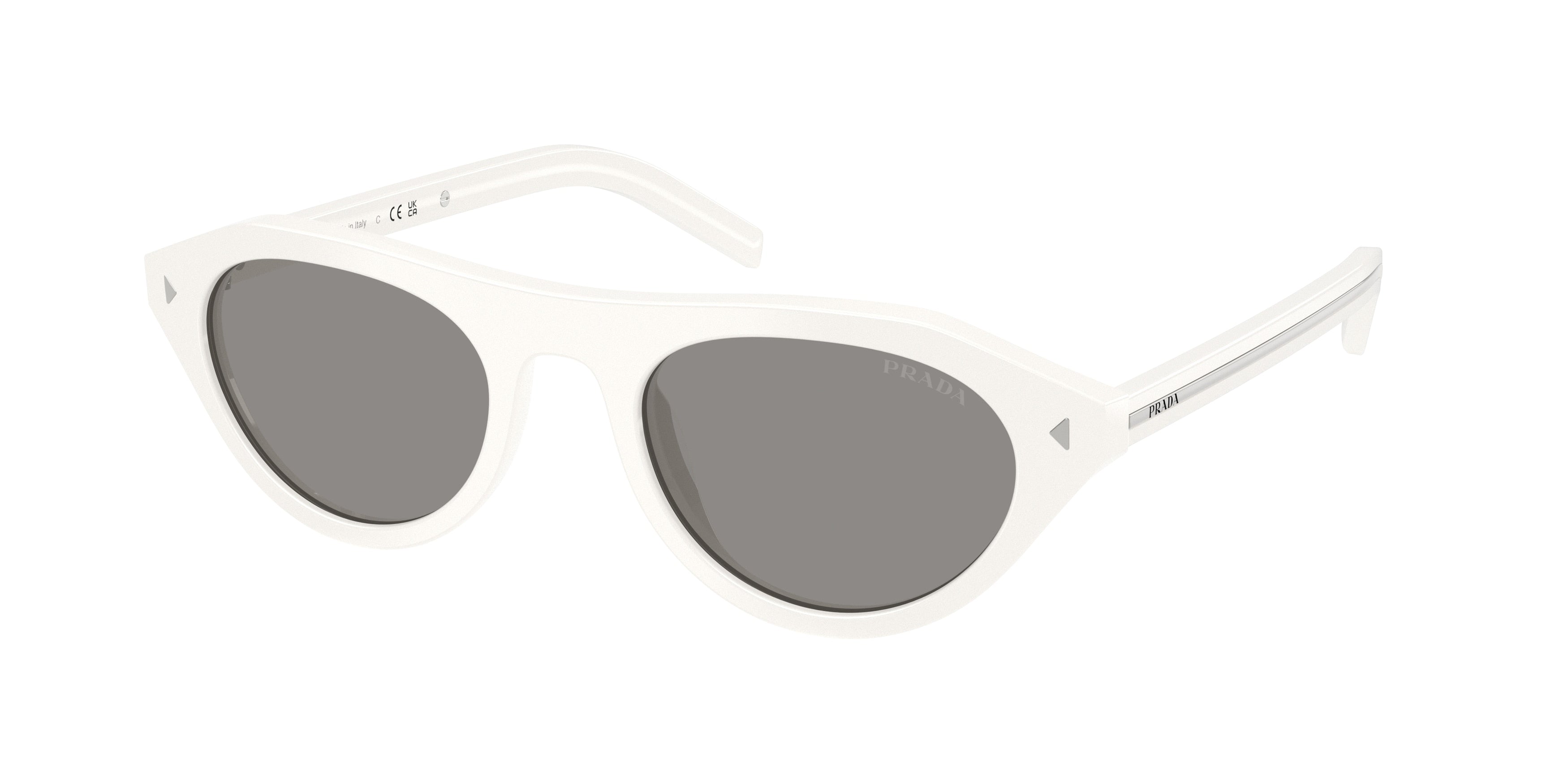 Prada PRB15SF Irregular Sunglasses  17K80R-Talc 52-145-19 - Color Map White