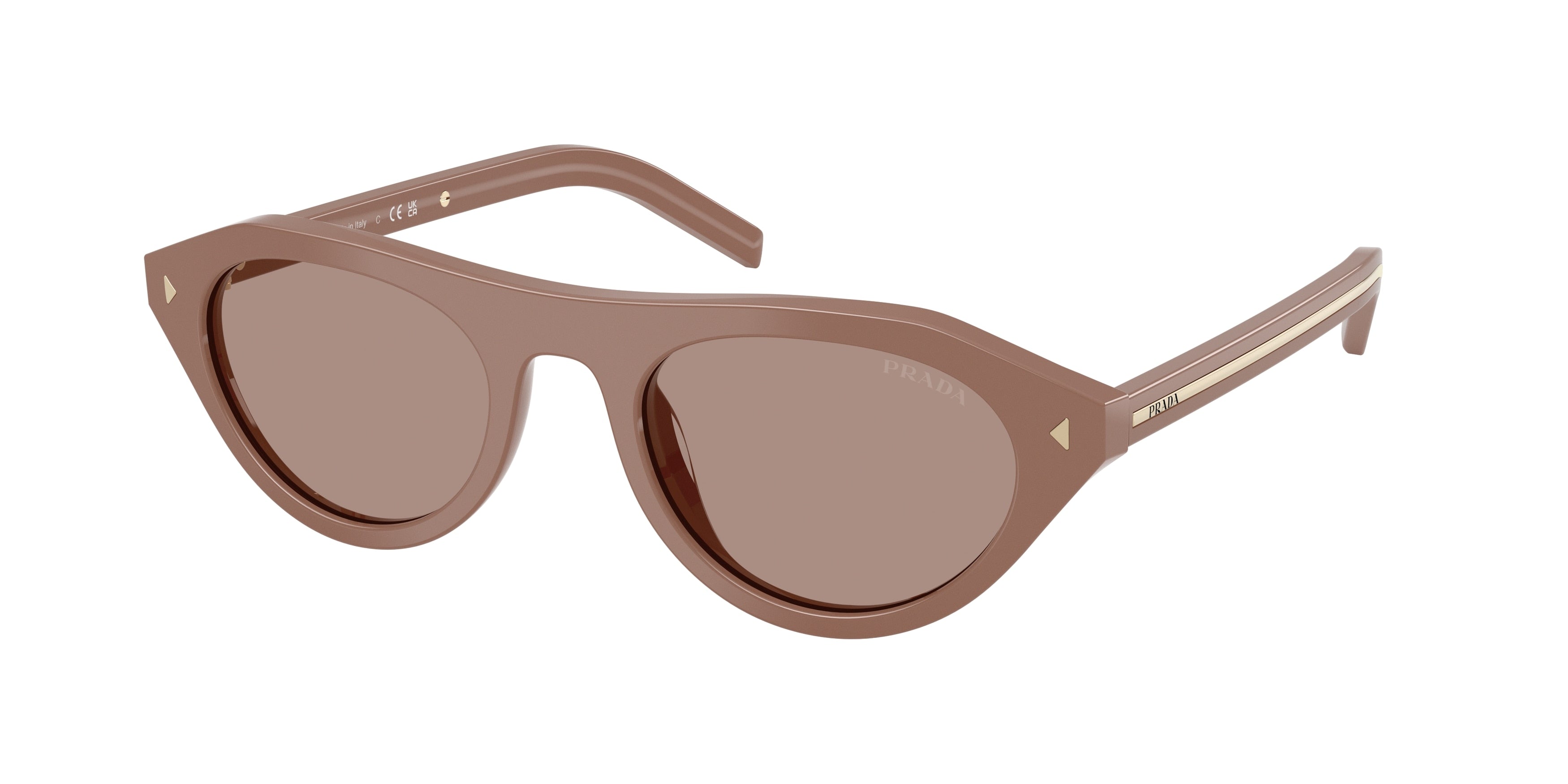 Prada PRB15SF Irregular Sunglasses  28D02T-Pecan 52-145-19 - Color Map Brown