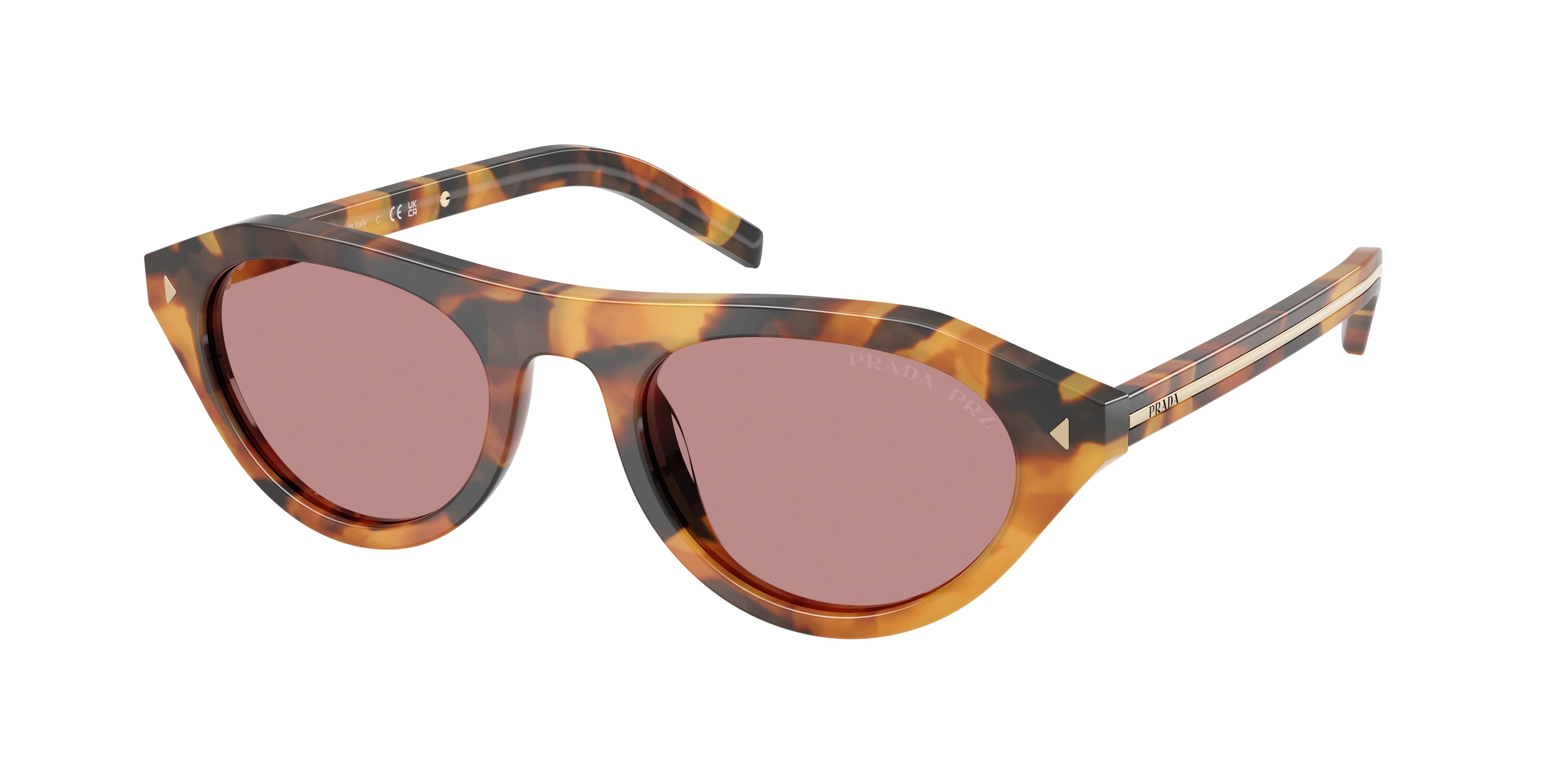 Prada PRB15SF Irregular Sunglasses  29C05Z-Cinnamon Tortoise 52-145-19 - Color Map Tortoise