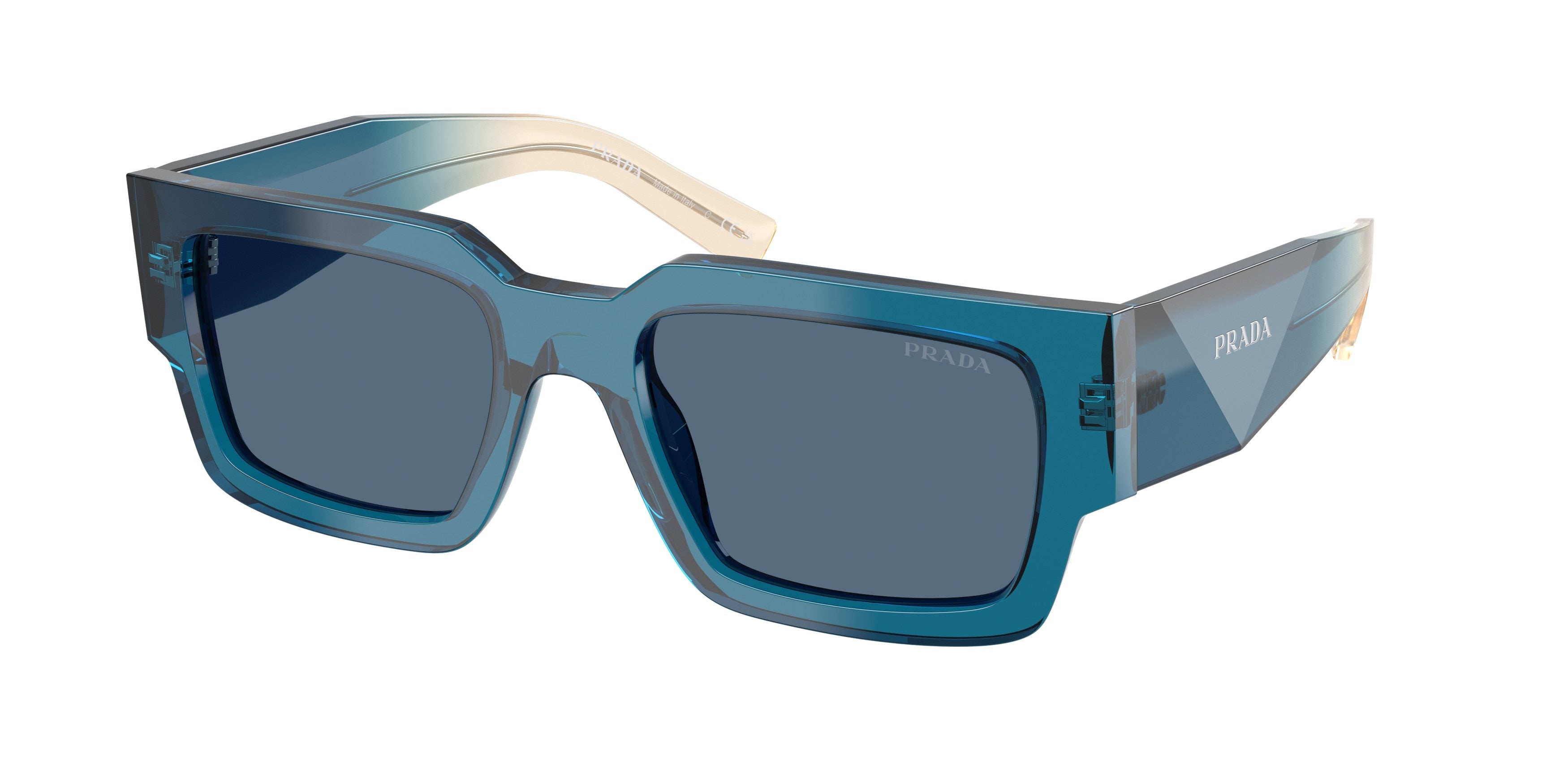 Prada PRB17S Rectangle Sunglasses for Men — Free Shipping - 54-145-20 / 24F80S-Blue