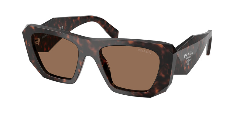 Prada PRB18SF Square Sunglasses  17N06B-Root Tortoise 53-145-17 - Color Map Tortoise