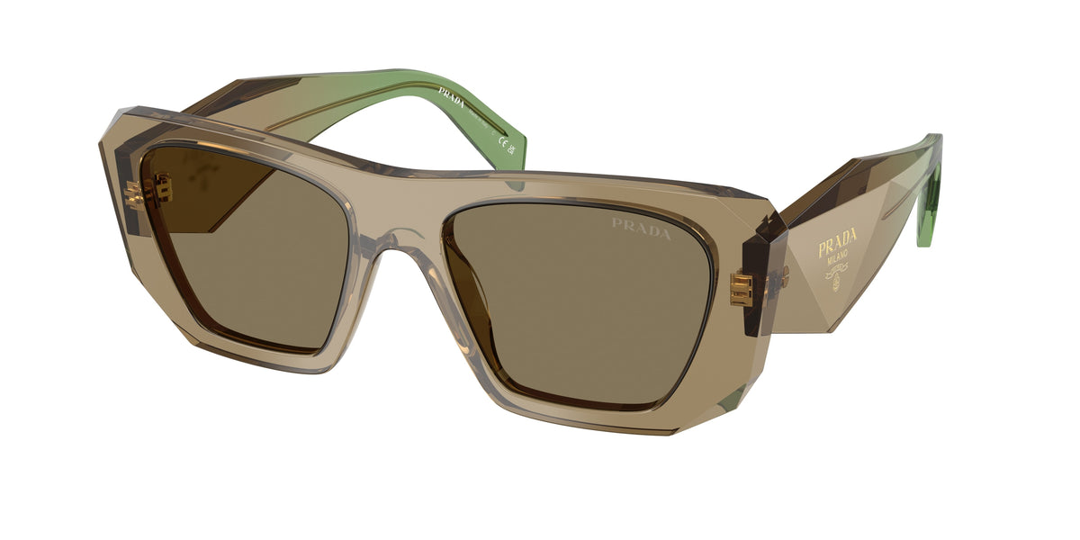 Prada PRB18SF Square Sunglasses for Women — Free Shipping - 53-145-17 / 29E90F-Terra